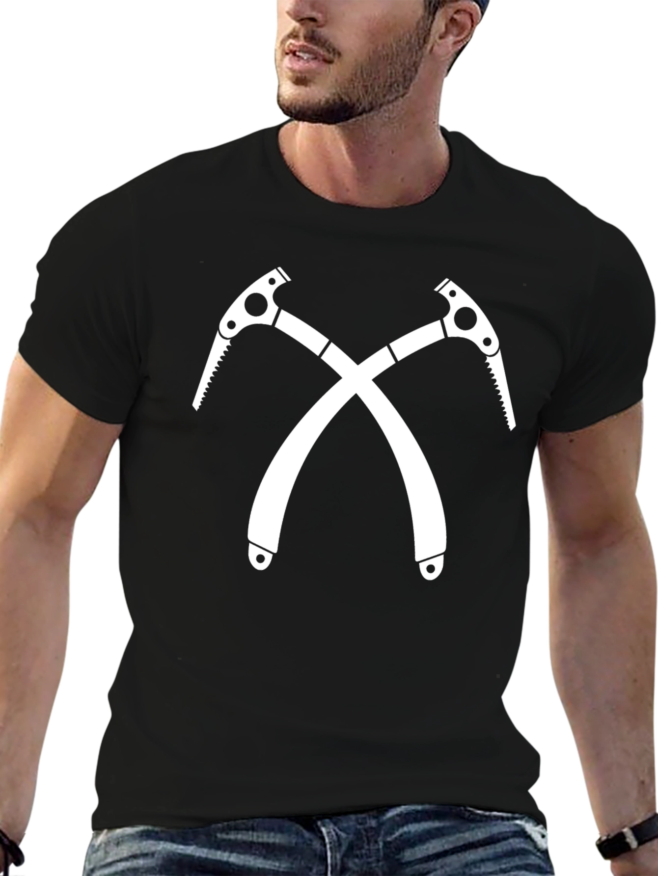 Crossed Ice Axes Black T-Shirt