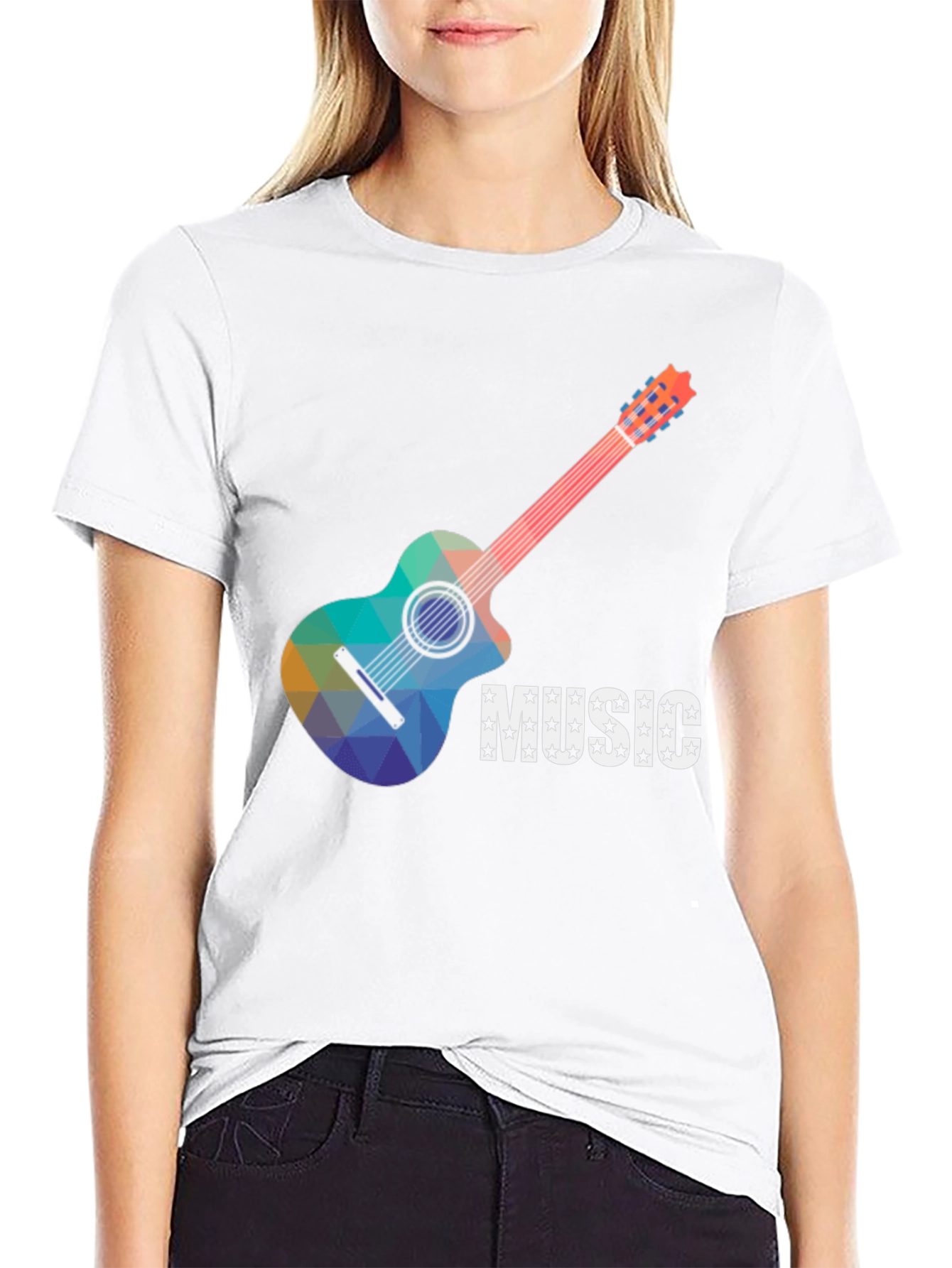 Music Guitar Graphic Tee - Cool Design T-Shirt