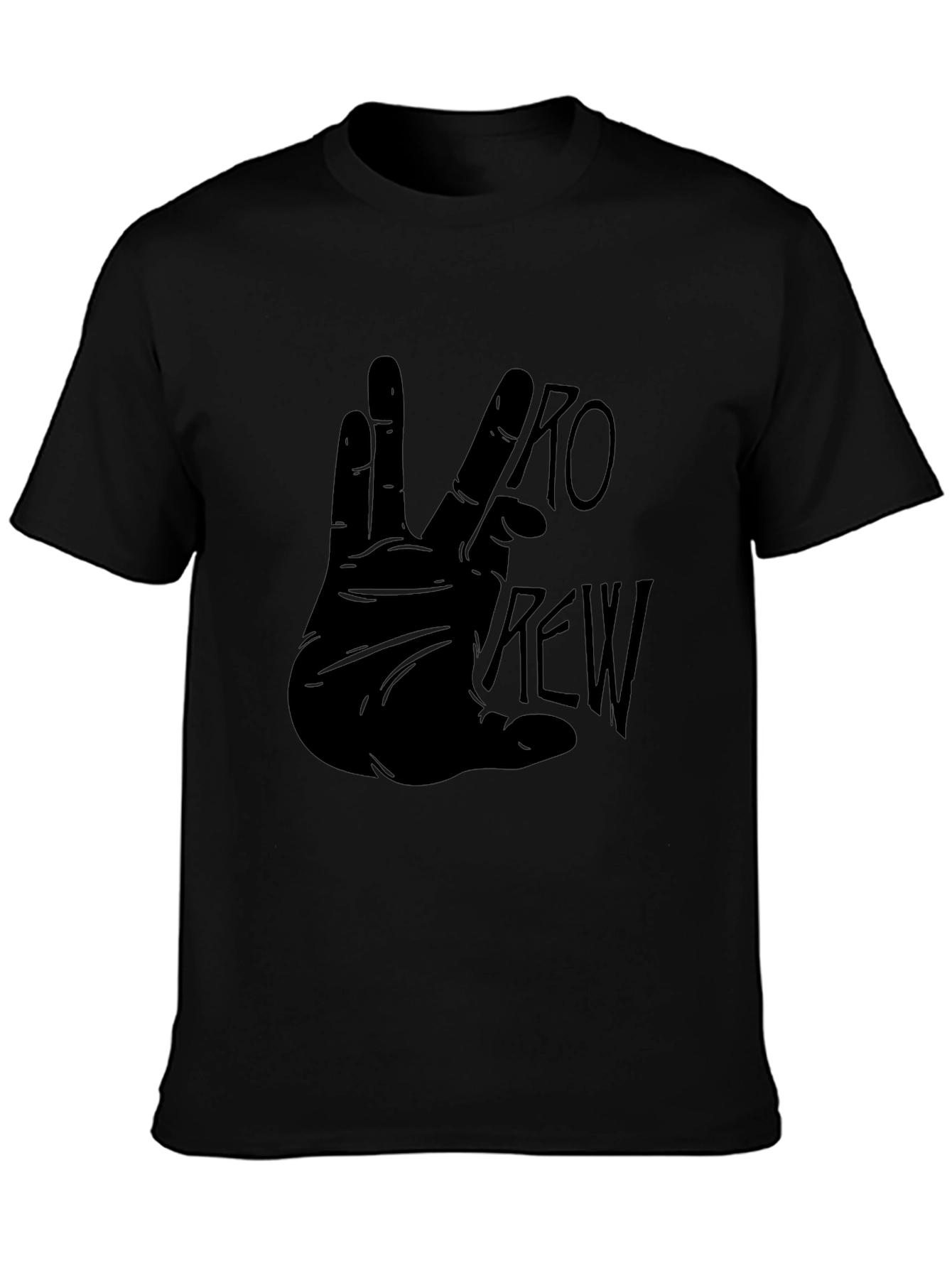 Pro Crew Hand Gesture Black T-Shirt