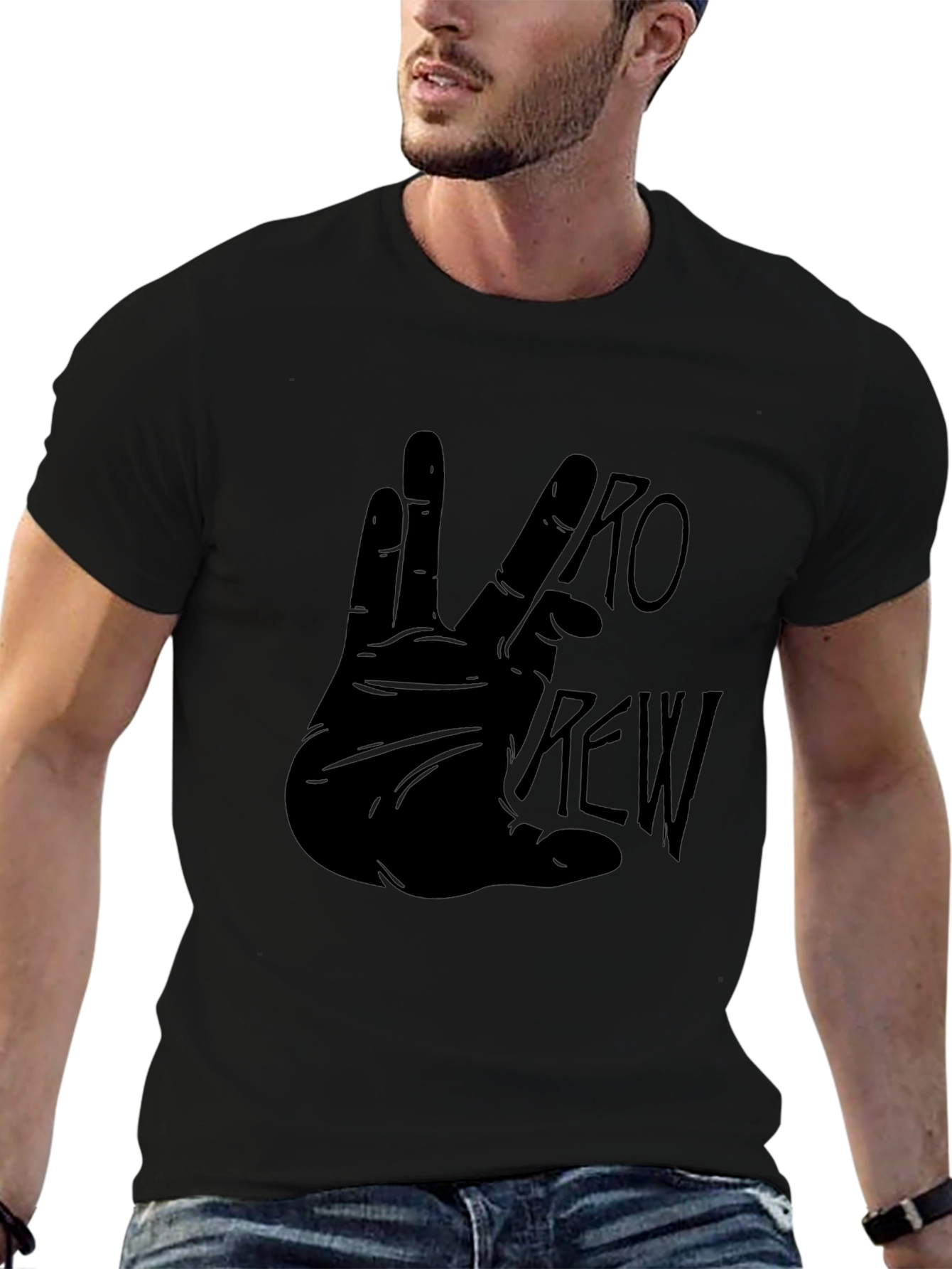 Pro Crew Hand Gesture Black T-Shirt
