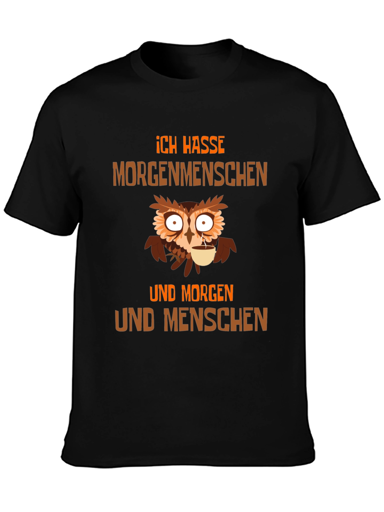 Ich Hasse Morgenmenschen Owl T-Shirt