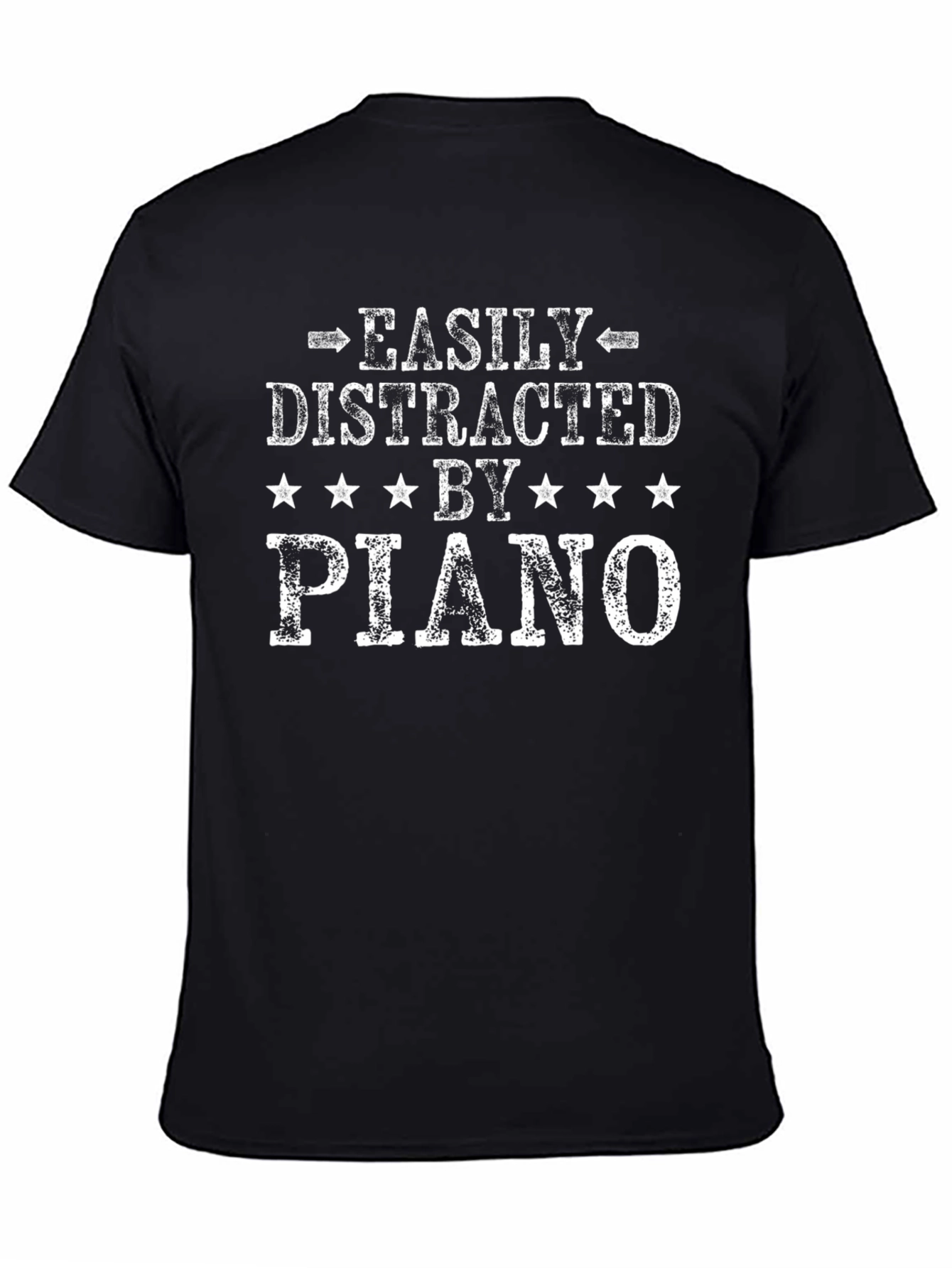 Easily Distracted By Piano T-Shirt - Musician Tee