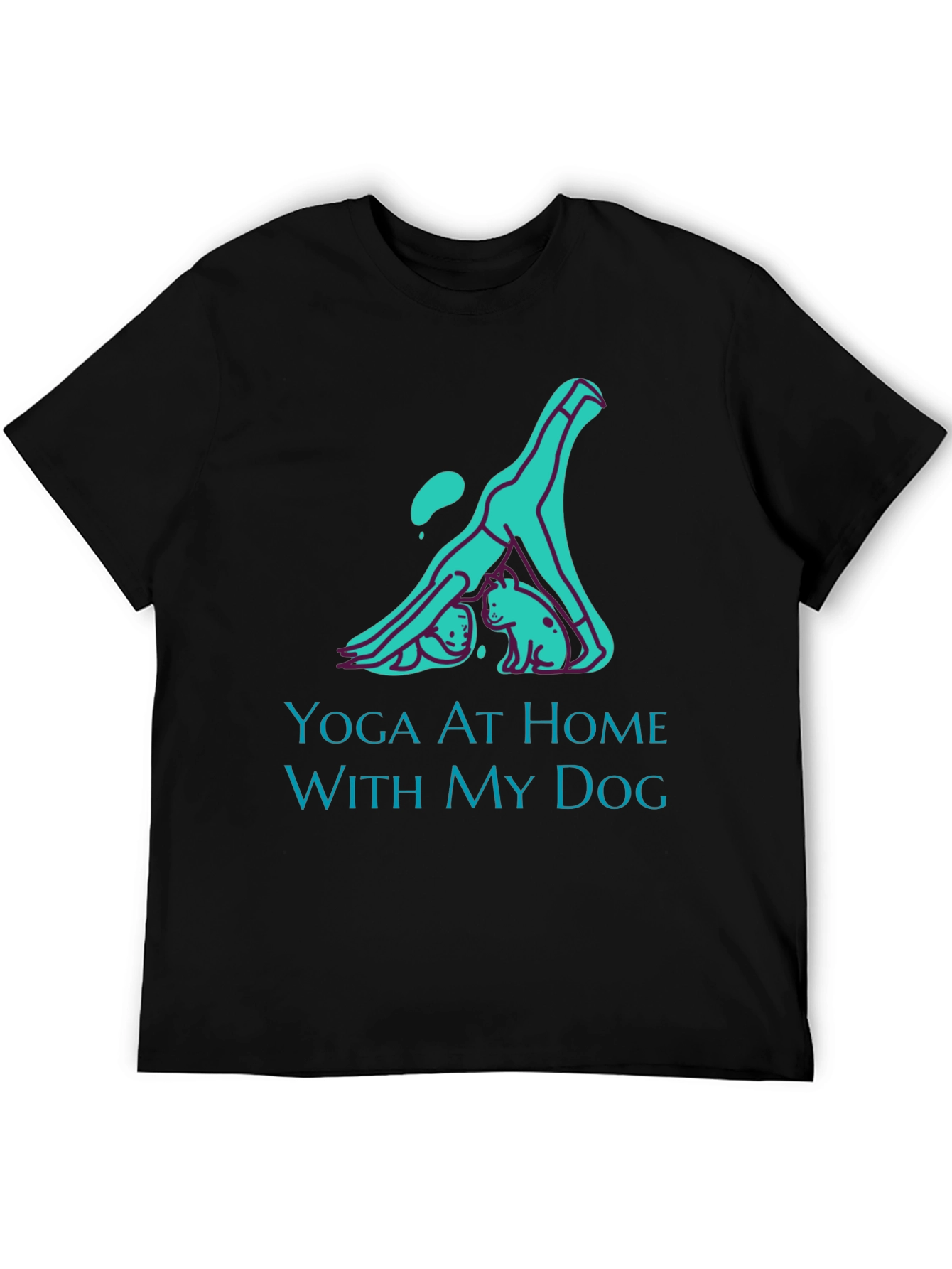 Yoga At Home With My Dog Graphic T-Shirt