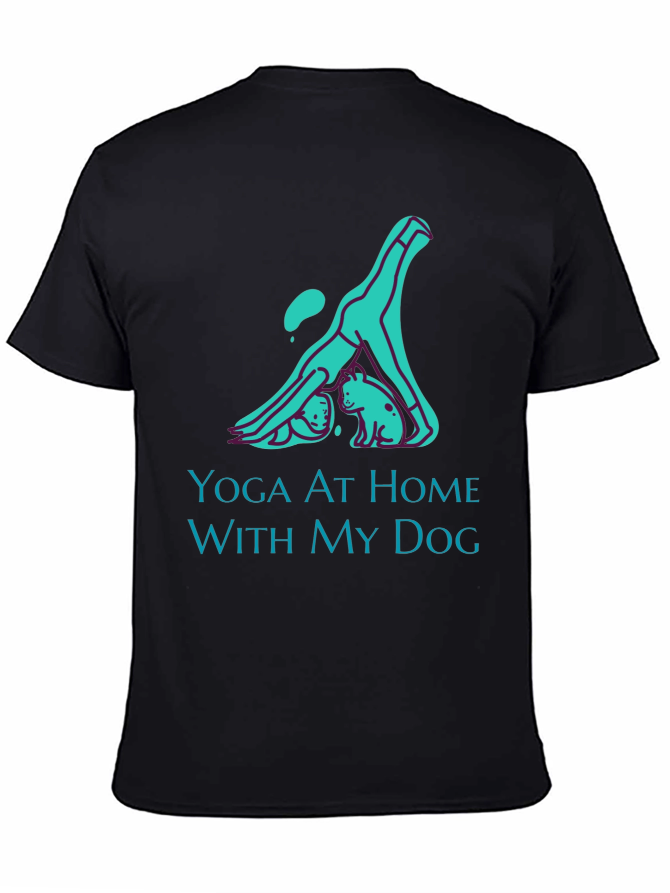 Yoga At Home With My Dog Graphic T-Shirt