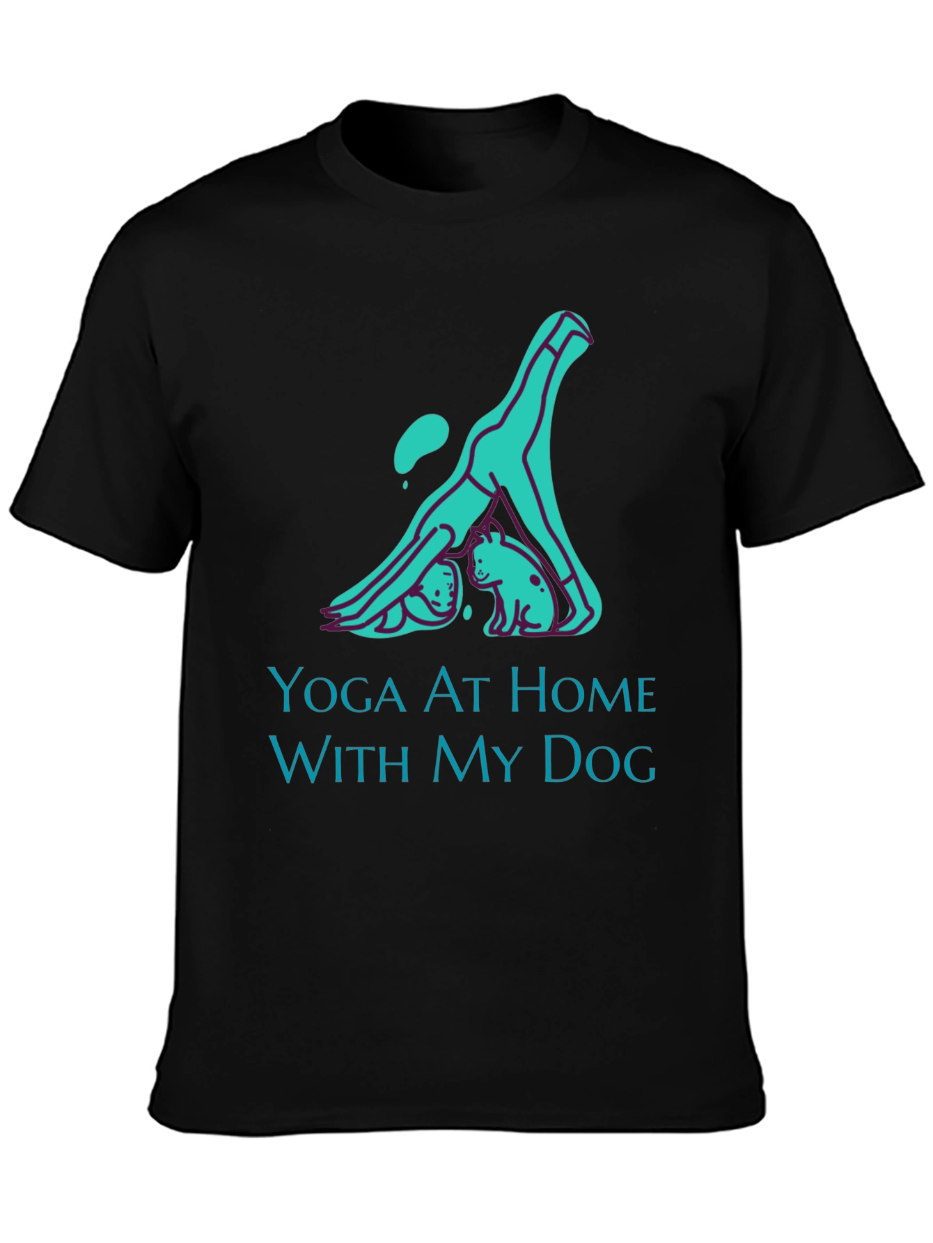 Yoga At Home With My Dog Graphic T-Shirt
