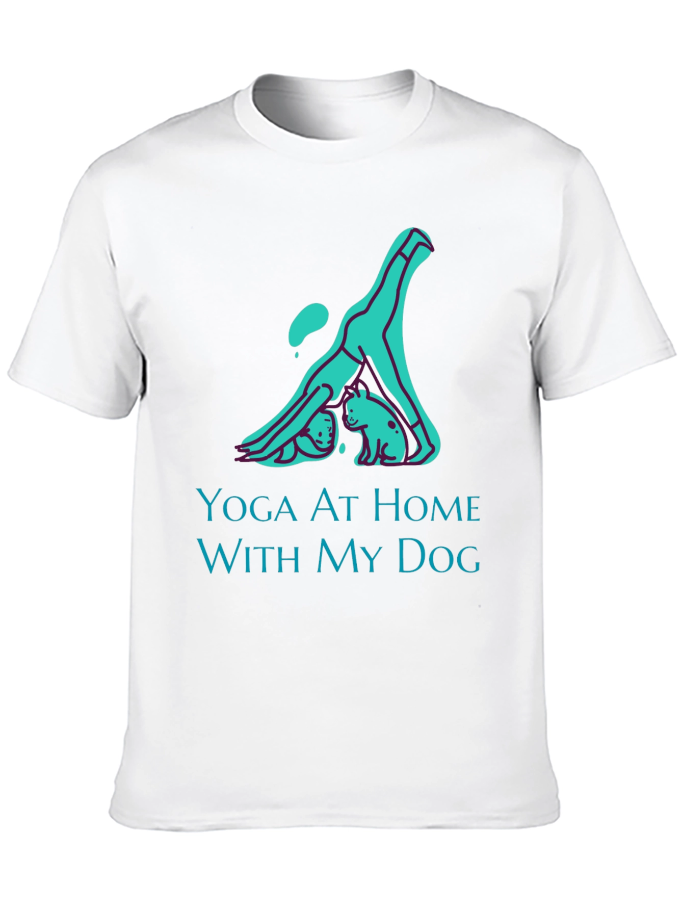 Yoga At Home With My Dog Graphic T-Shirt