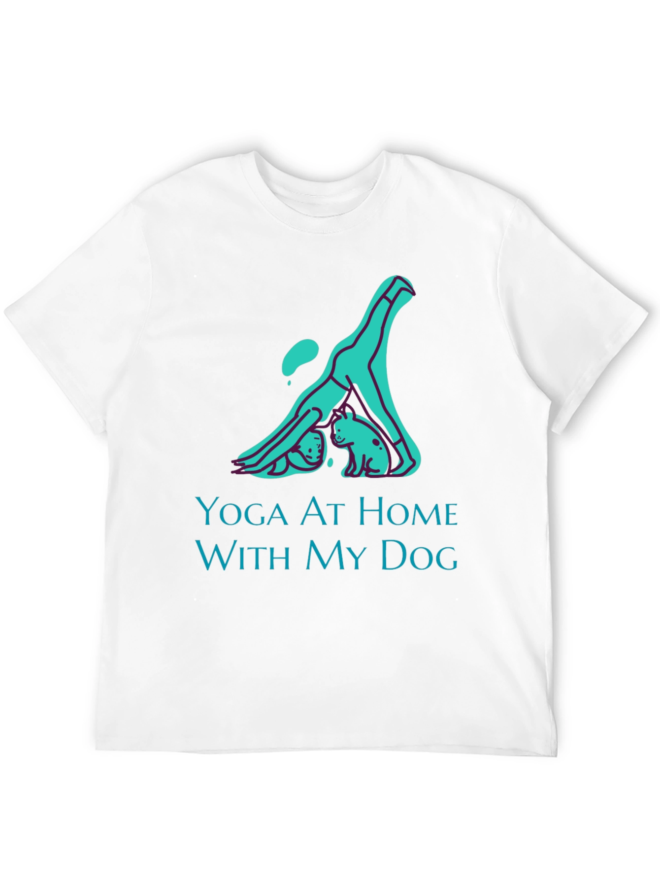 Yoga At Home With My Dog Graphic T-Shirt
