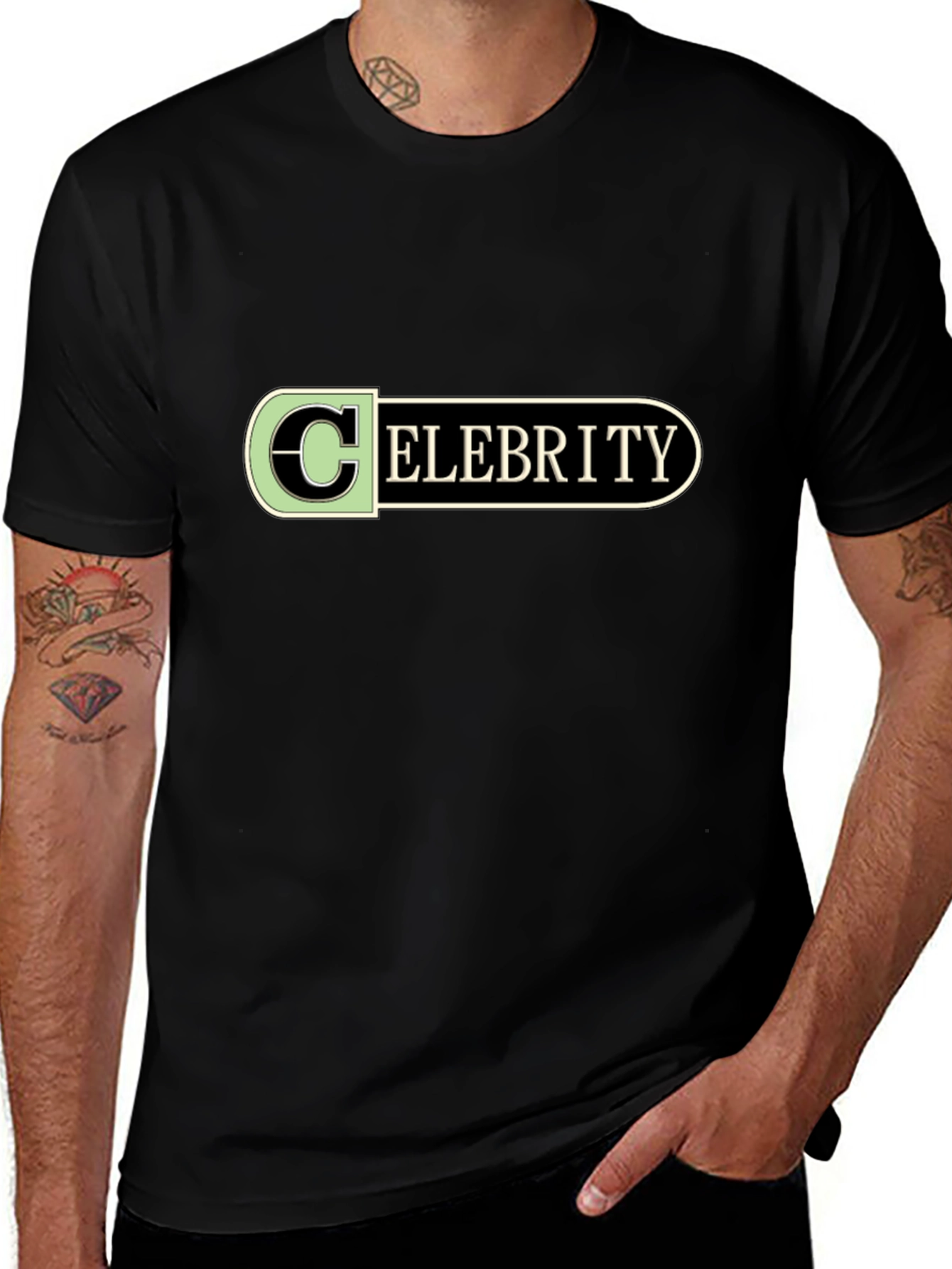 Celebrity Design Black T-Shirt