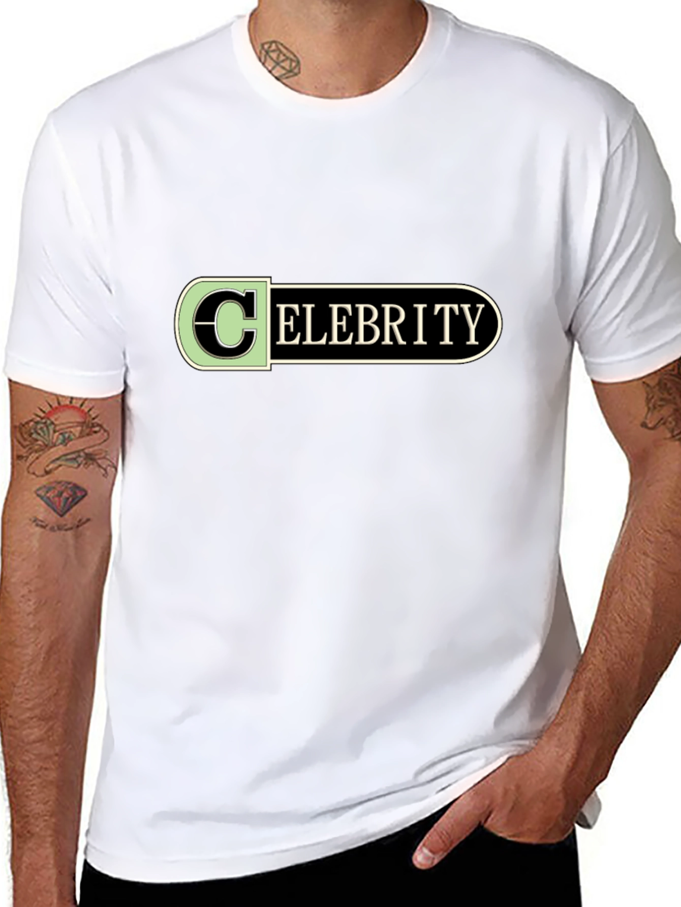 Celebrity Design Black T-Shirt