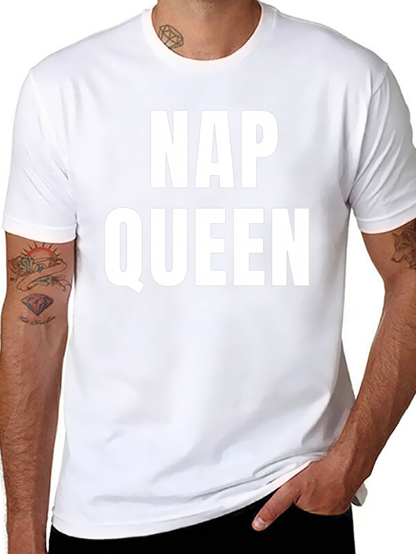 Nap Queen T-Shirt - Black Cotton Tee