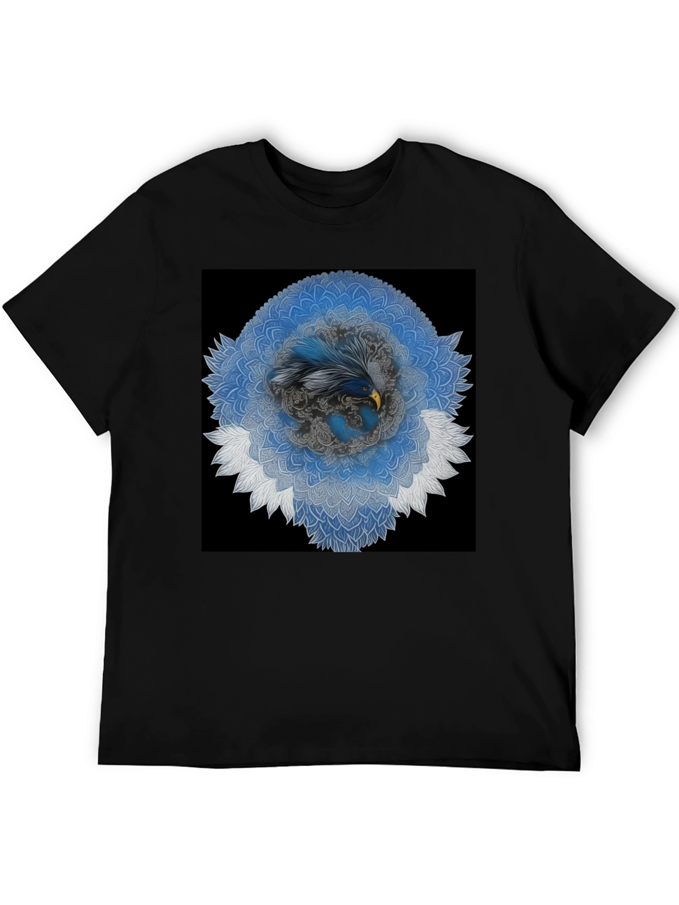 Eagle Mandala Graphic Tee - Modern Black T-Shirt