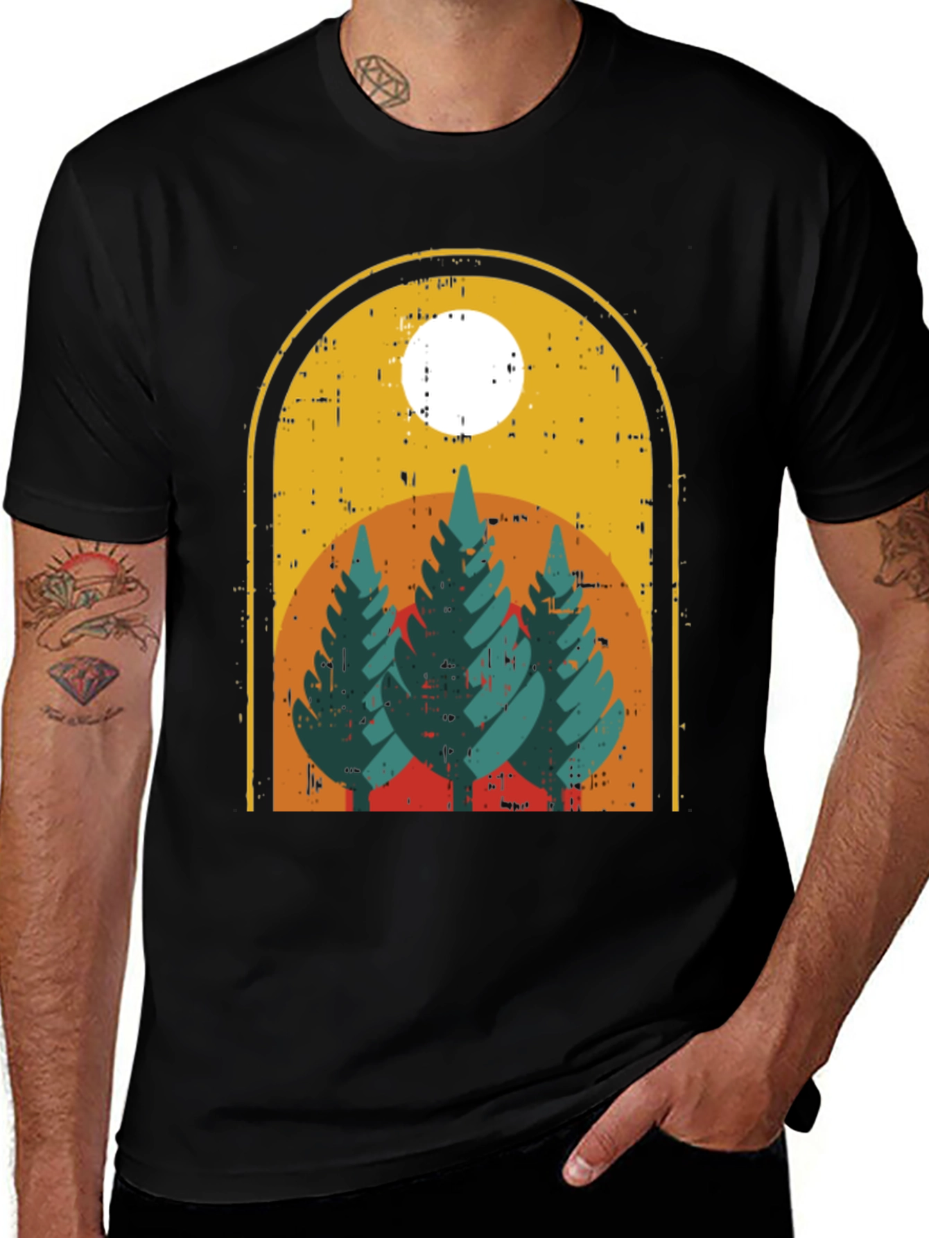 Retro Forest T-Shirt Outdoor Adventure Tee