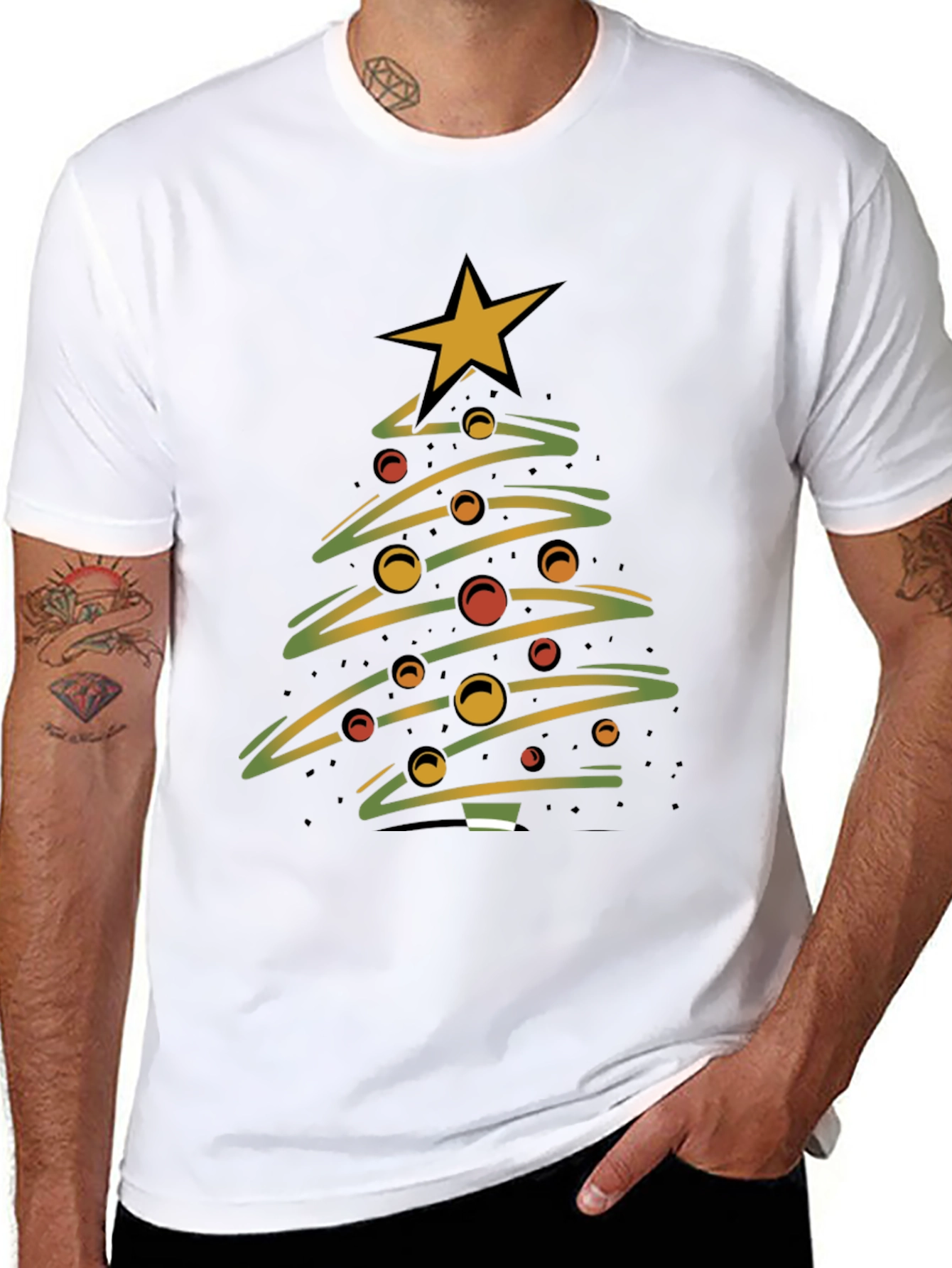 Christmas Tree Graphic Tee - Holiday Style