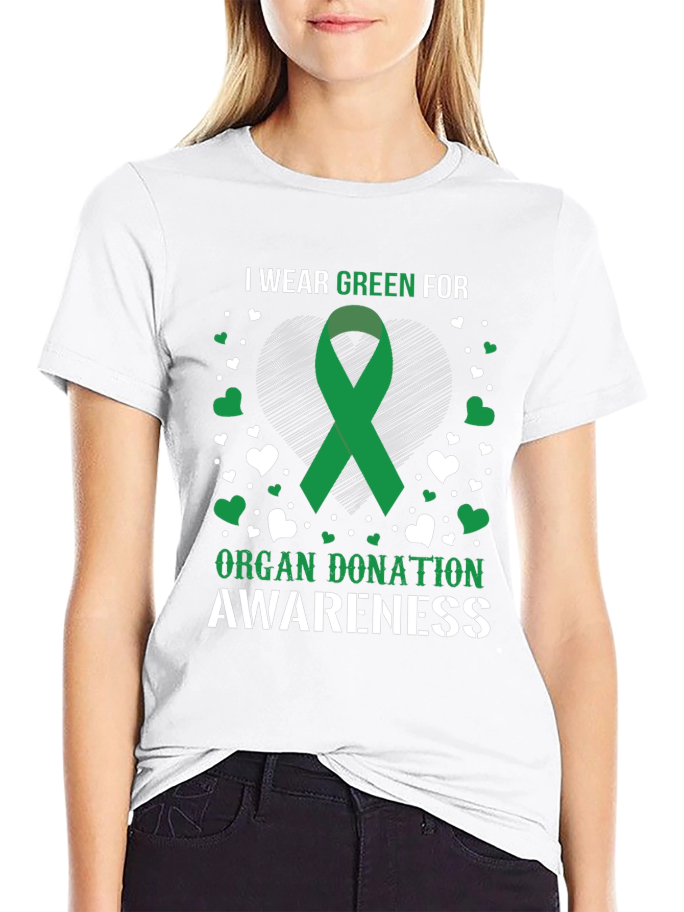 Organ Donation Awareness Green Ribbon T-Shirt