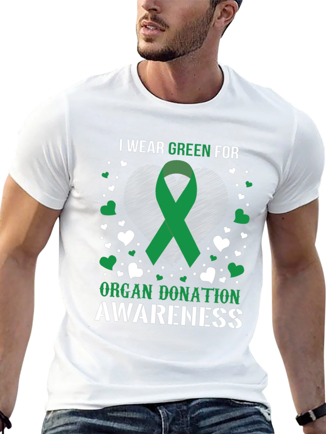 Organ Donation Awareness Green Ribbon T-Shirt