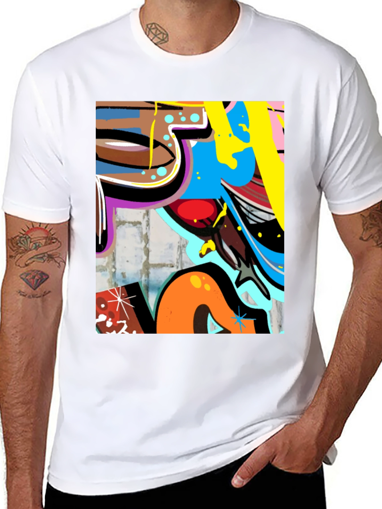 Urban Graffiti Art T-Shirt - Bold Streetwear Style