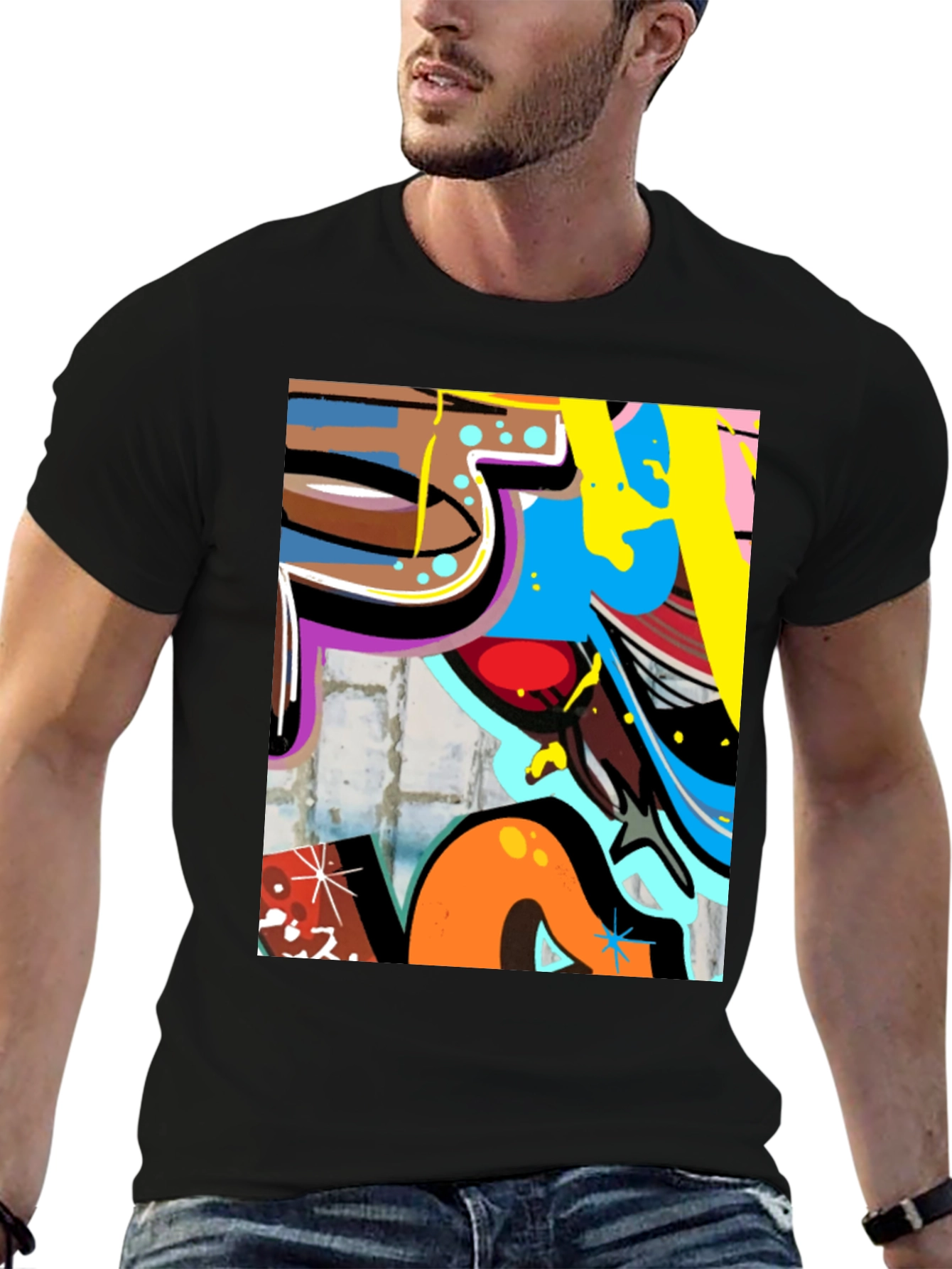 Urban Graffiti Art T-Shirt - Bold Streetwear Style