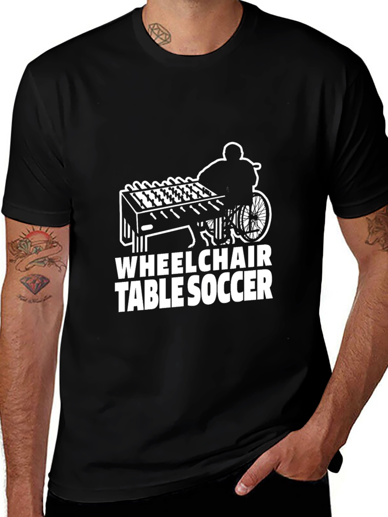 Wheelchair Table Soccer Graphic Tee