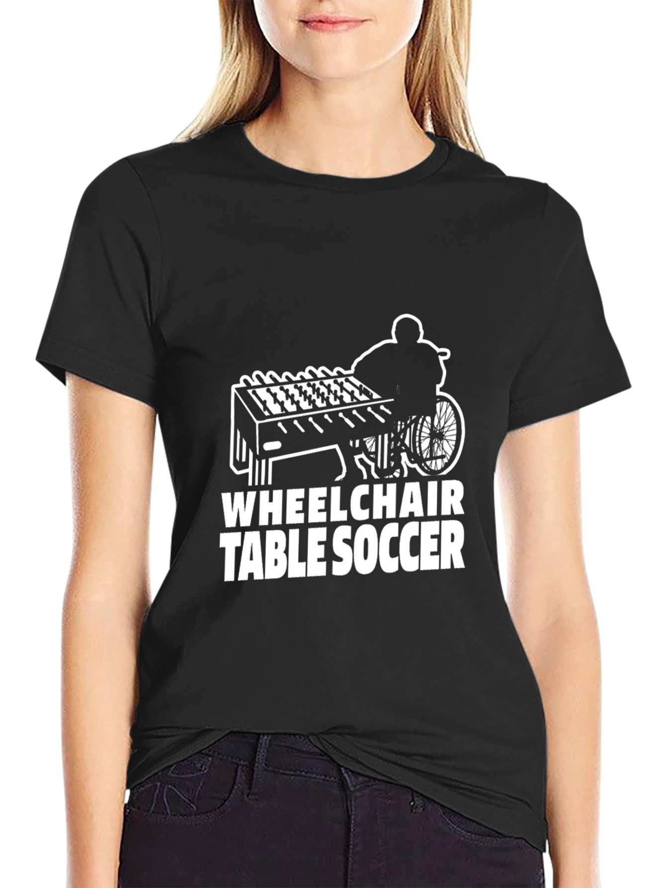Wheelchair Table Soccer Graphic Tee