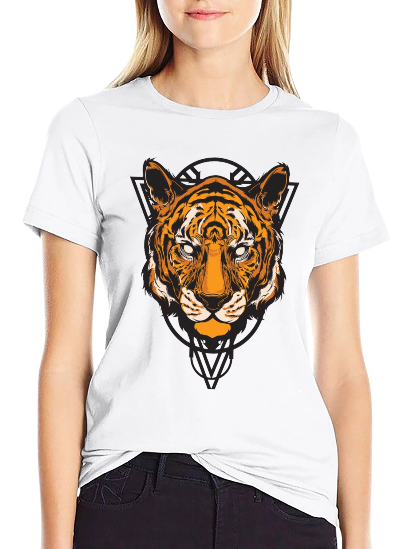 Tiger Graphic T-Shirt - Black Cotton Tee