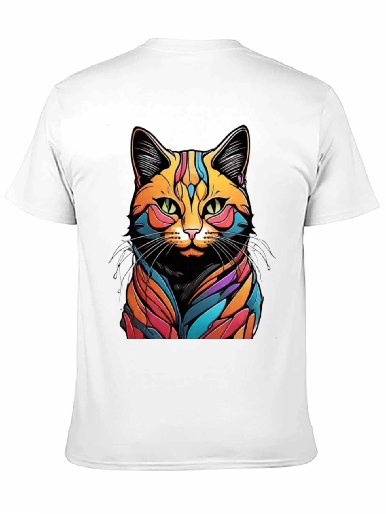 Psychedelic Cat Graphic T-Shirt