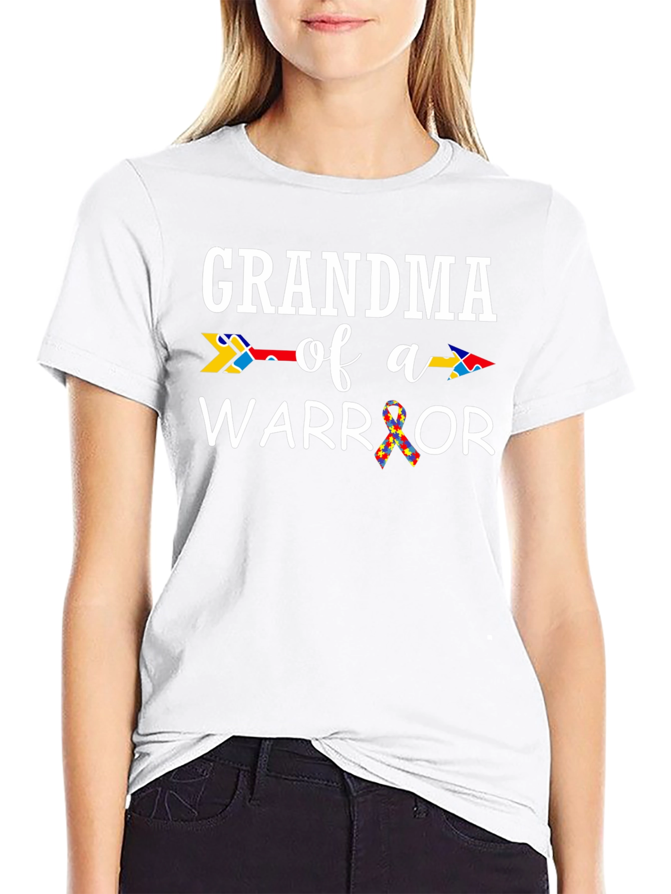 Grandma of a Warrior Autism Awareness T-Shirt