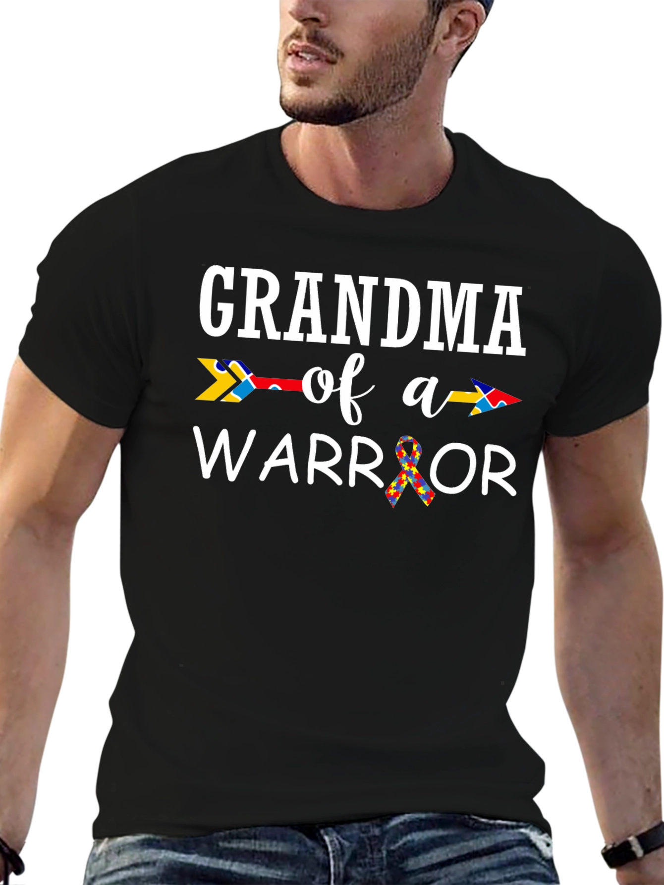 Grandma of a Warrior Autism Awareness T-Shirt