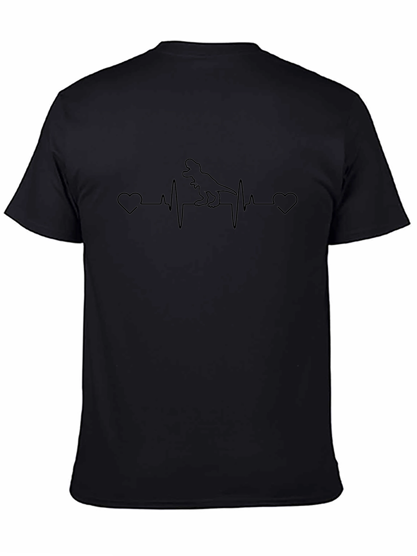 Dino Heartbeat T-Shirt - Novelty Graphic Tee
