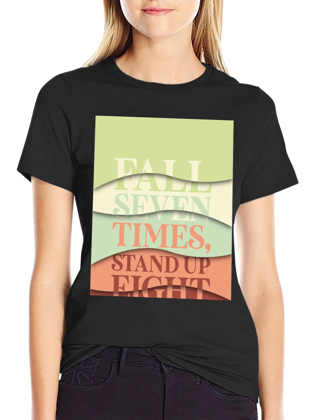 Inspirational Layered Text T-Shirt