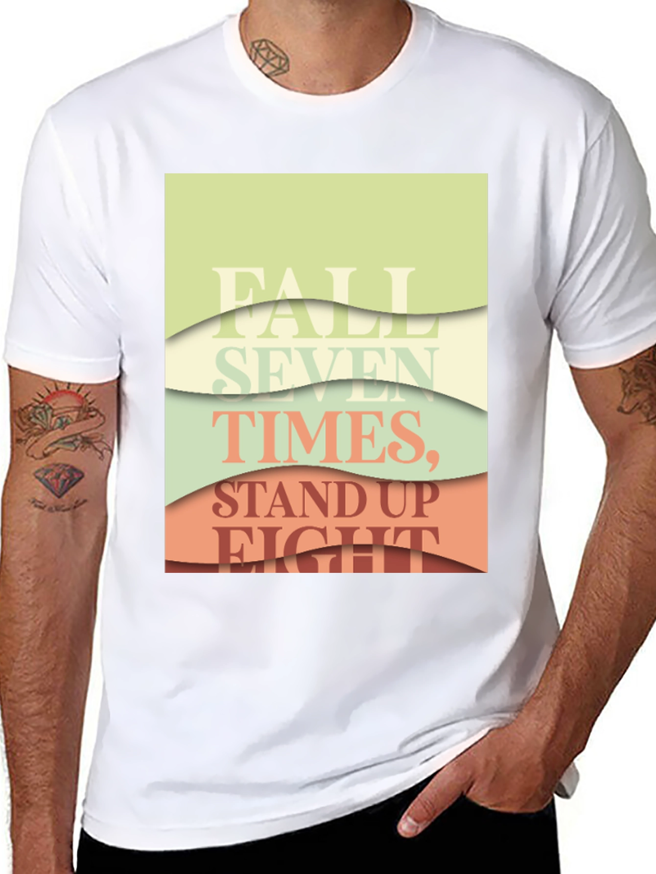 Inspirational Layered Text T-Shirt