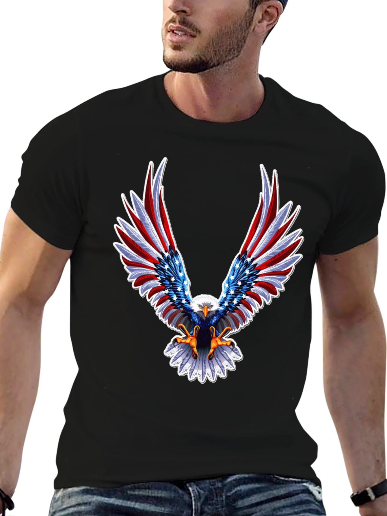 American Eagle Patriotic Graphic T-Shirt