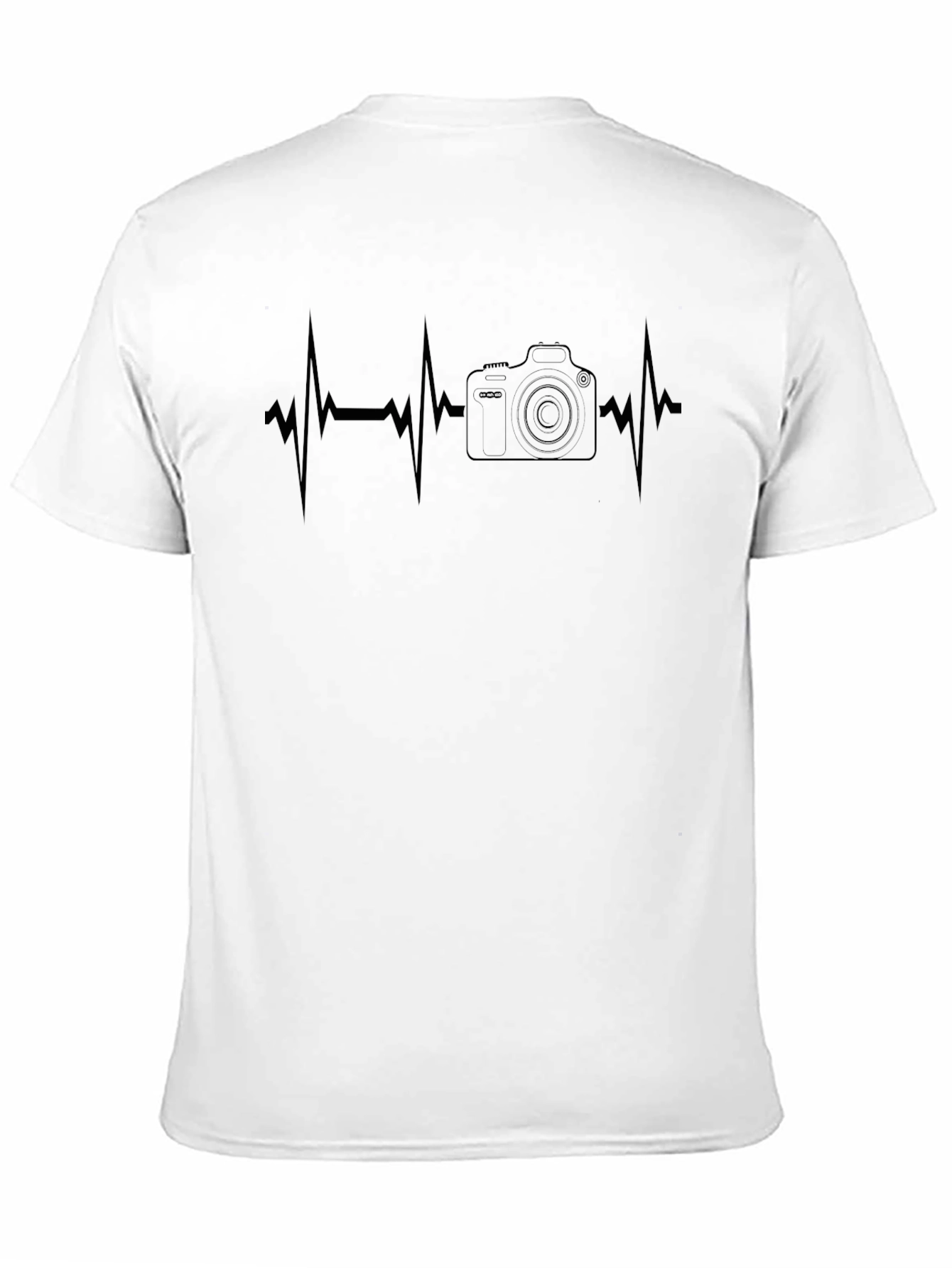 Photographer Heartbeat Graphic Tee - Black