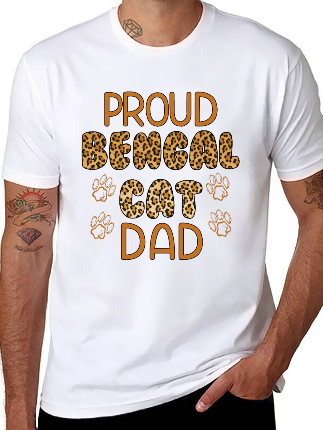 Proud Bengal Cat Dad T-Shirt