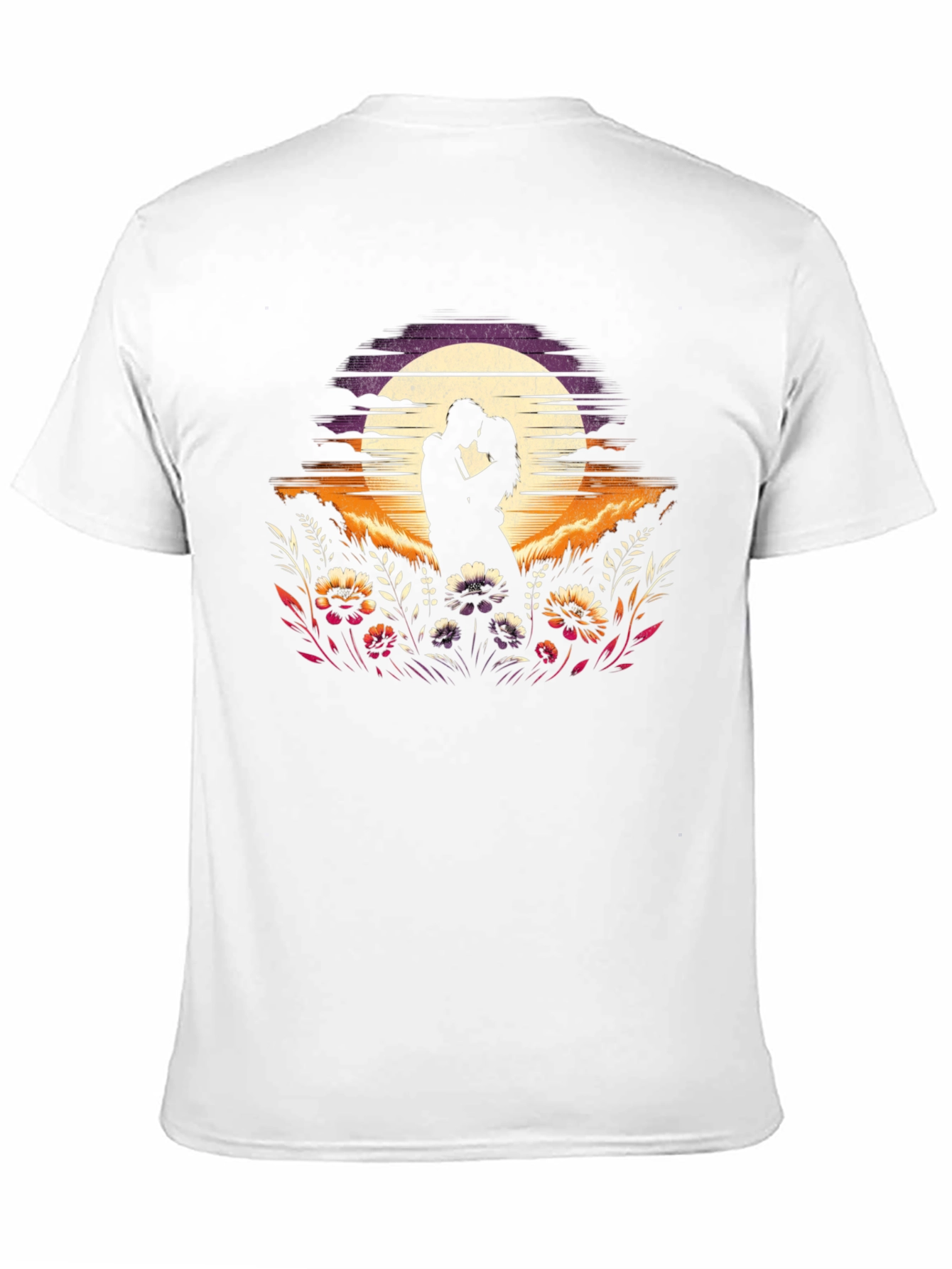 Romantic Sunset Couple Graphic T-Shirt
