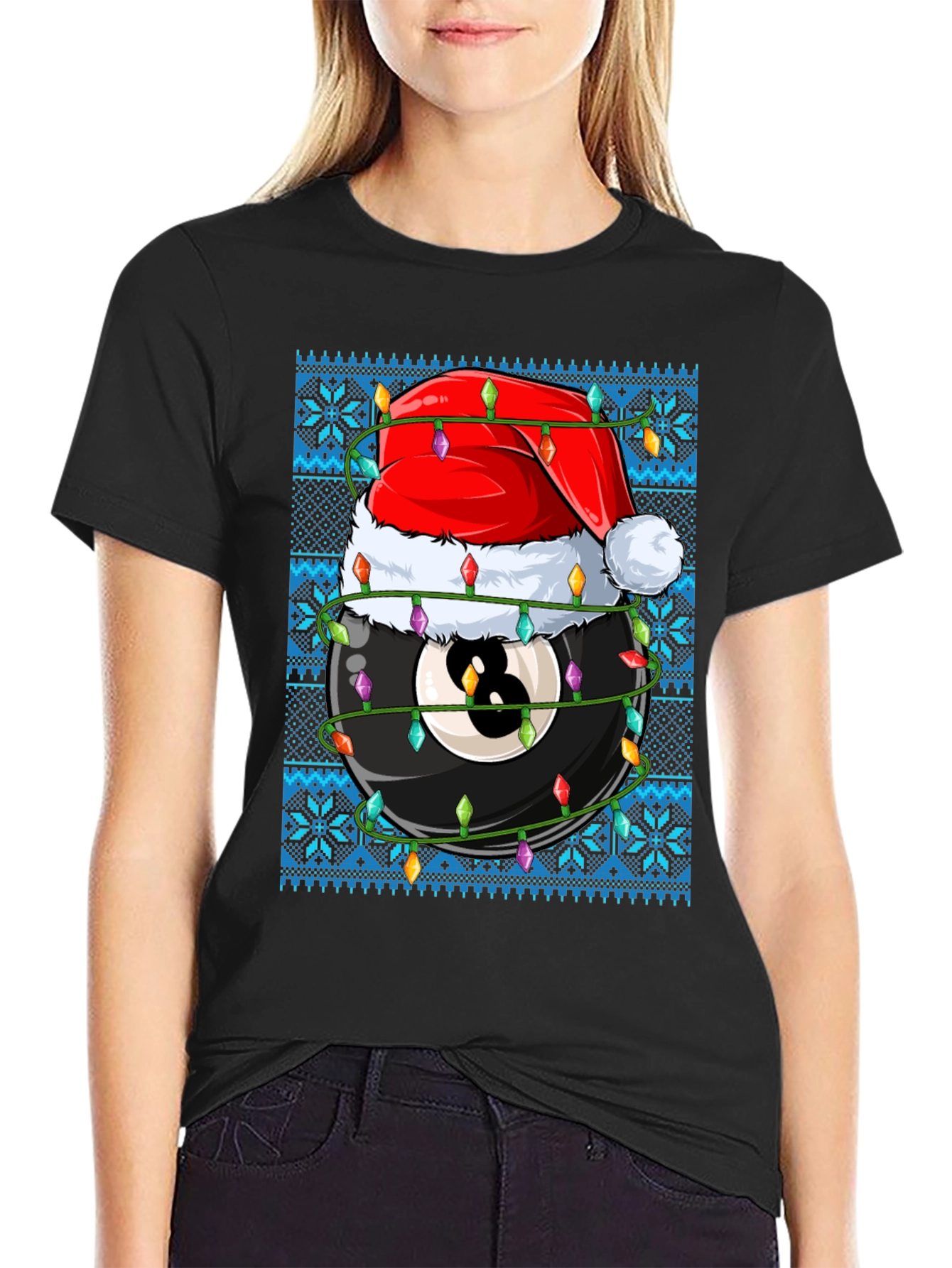 Christmas 8 Ball Holiday T-Shirt