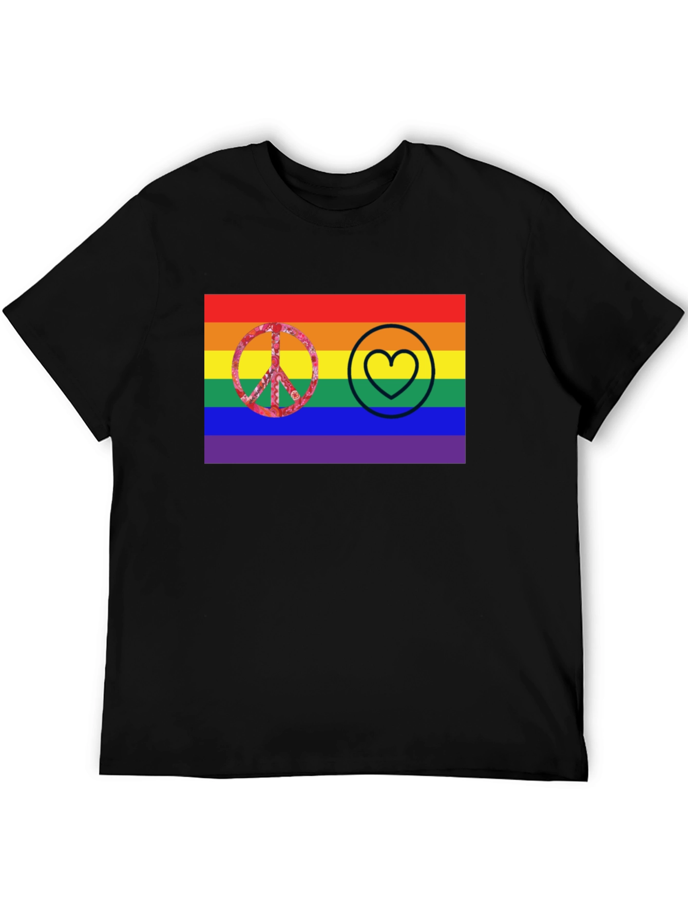Pride Peace and Love Graphic Tee