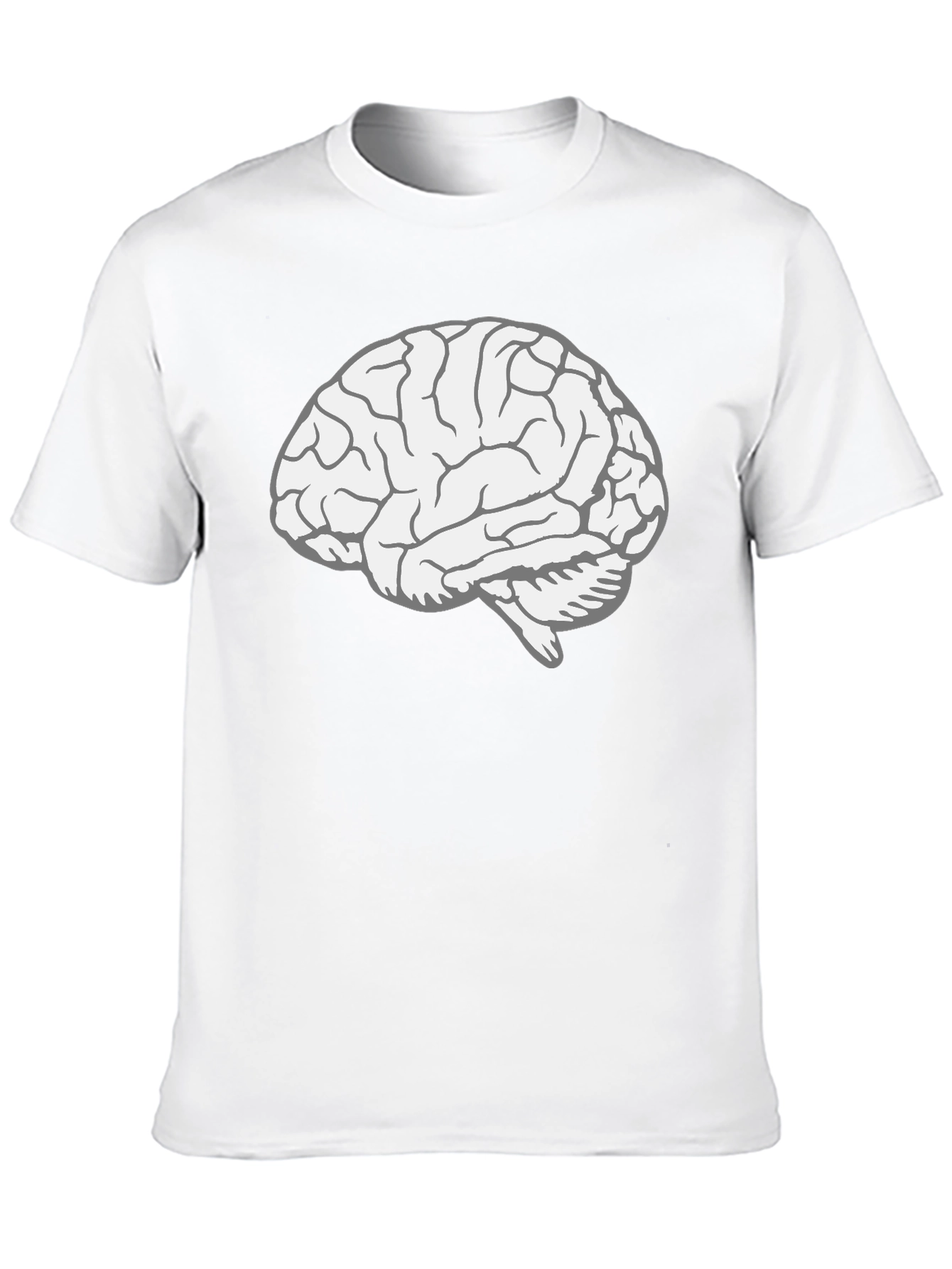 Brain Graphic Tee - Black Cotton T-Shirt