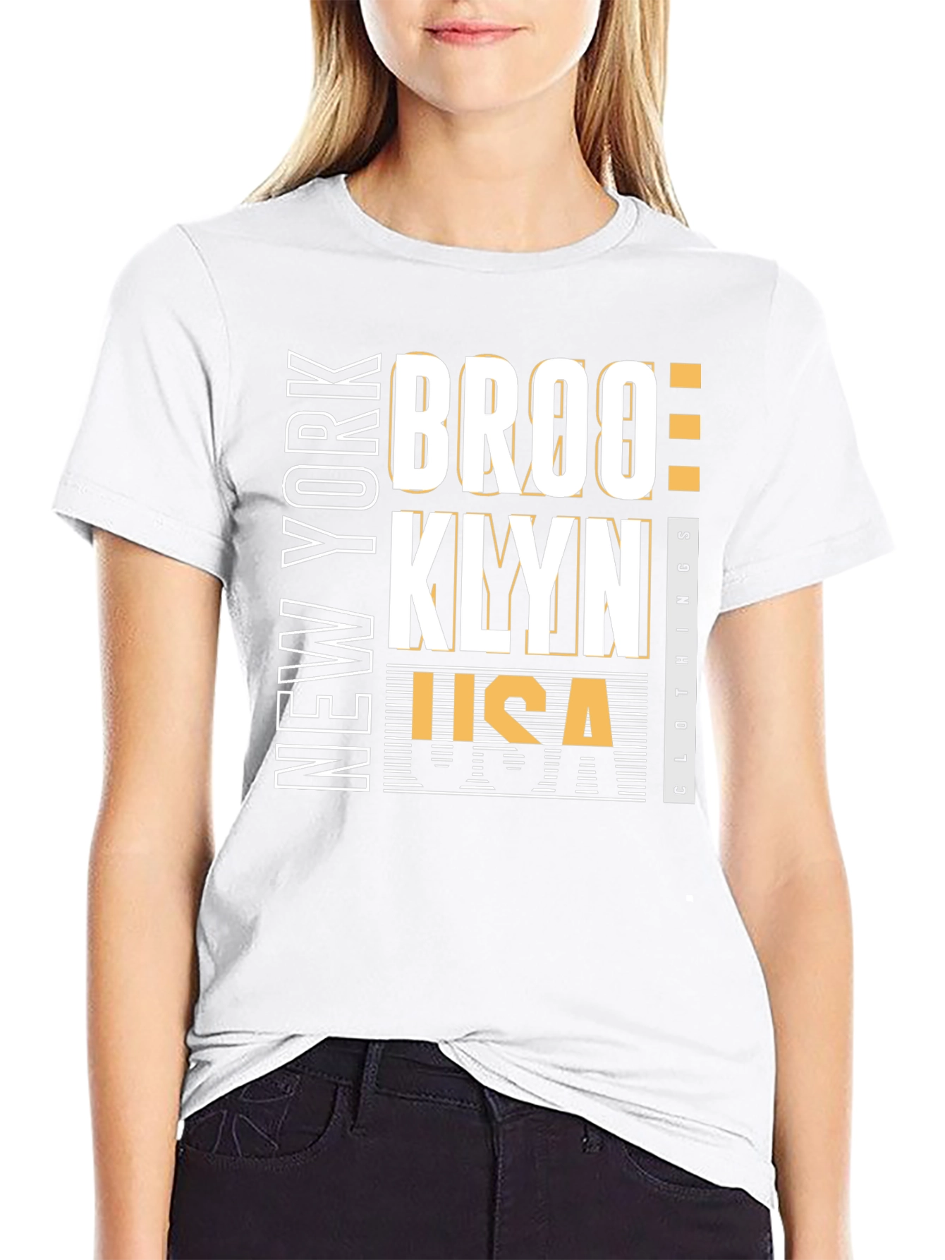 Brooklyn NY USA Graphic Tee - Black