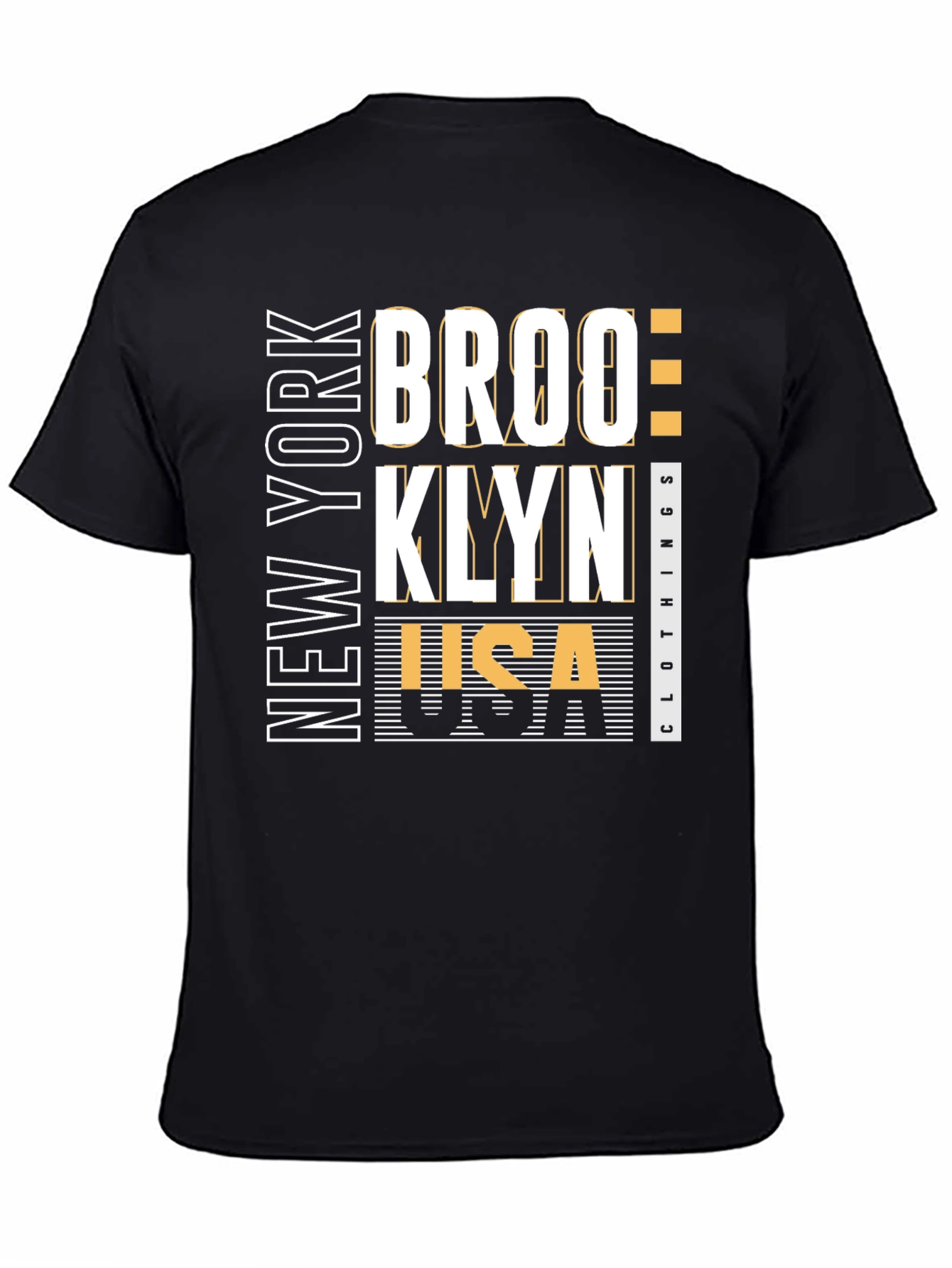 Brooklyn NY USA Graphic Tee - Black