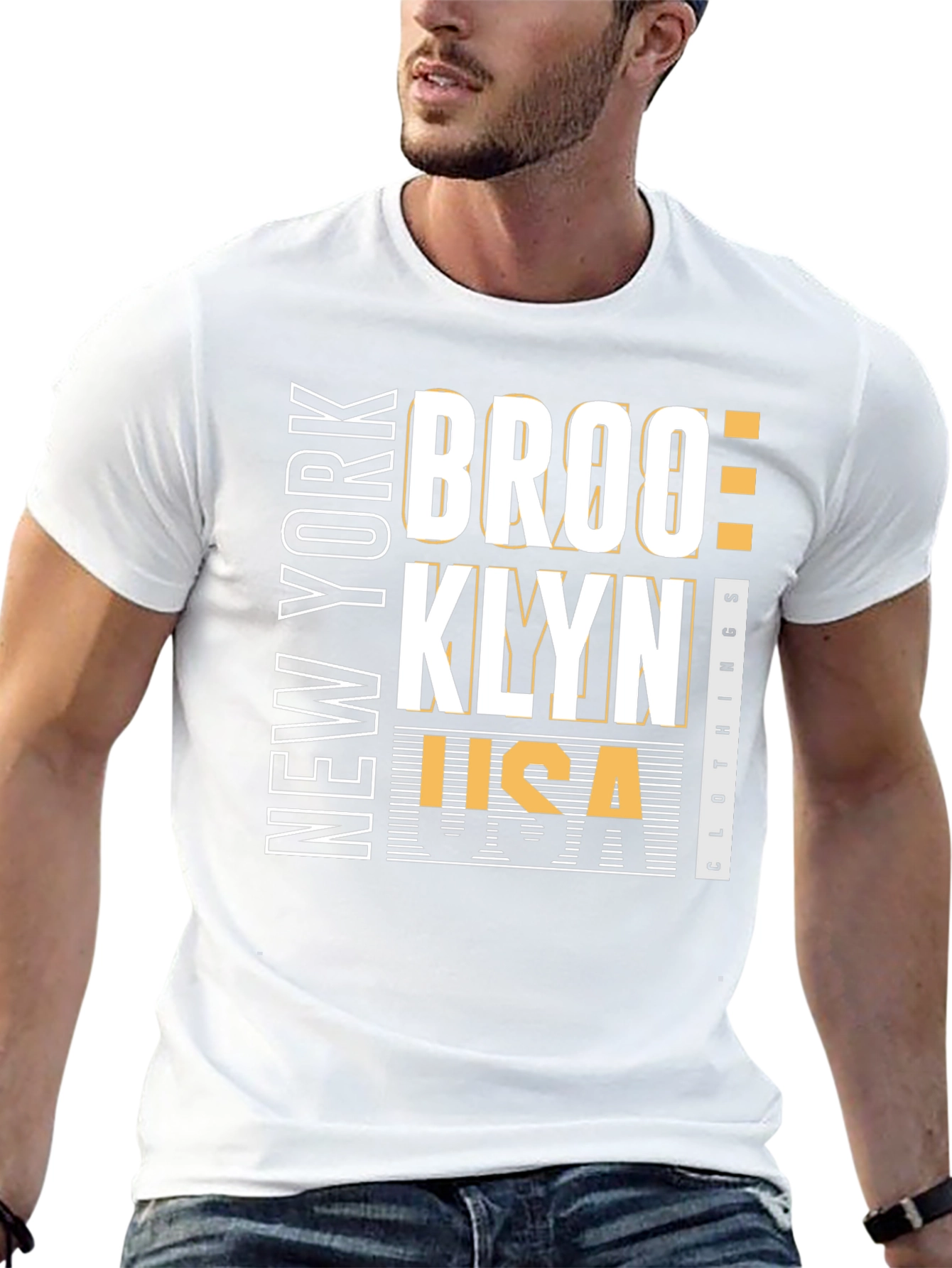 Brooklyn NY USA Graphic Tee - Black