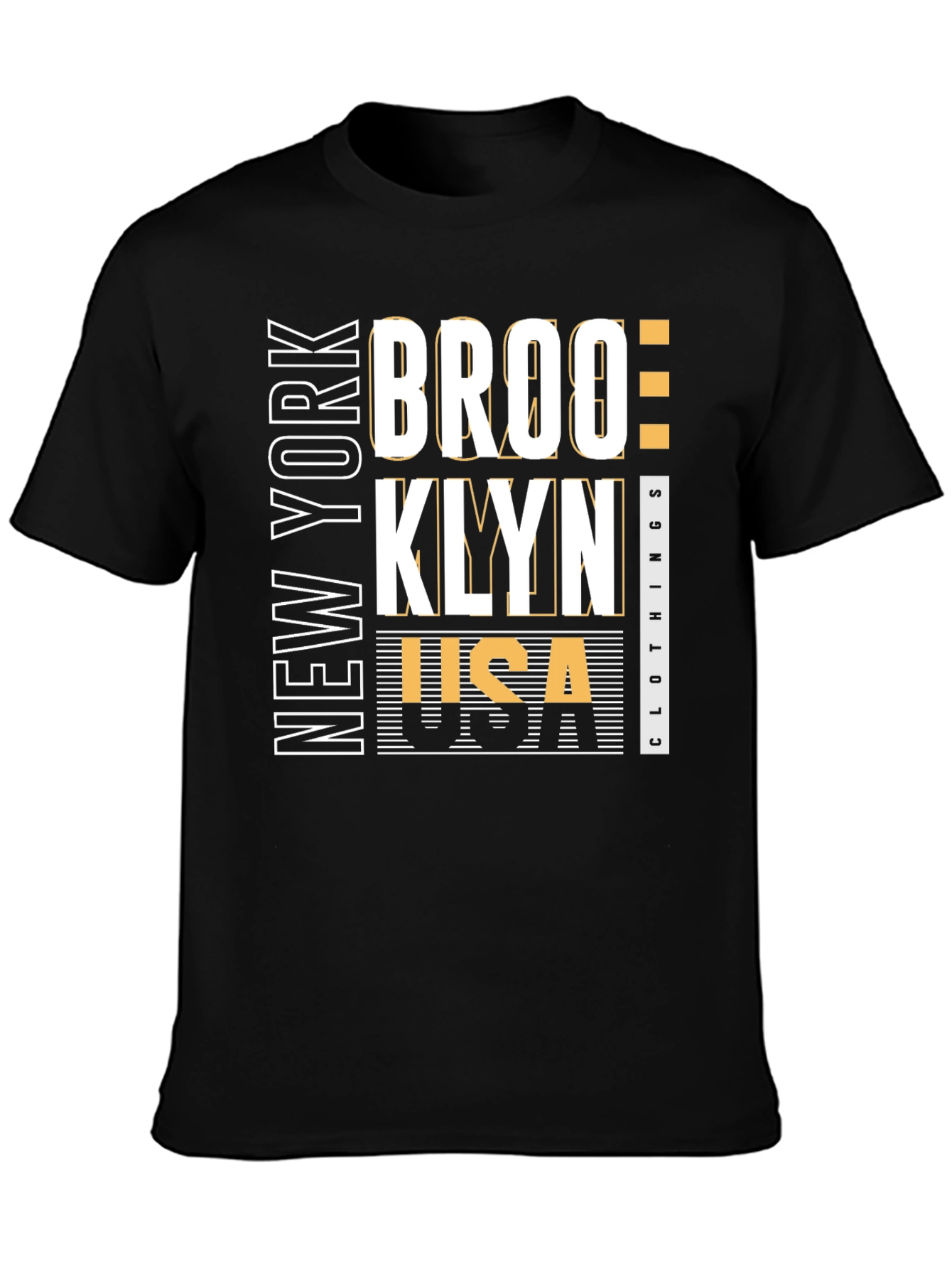 Brooklyn NY USA Graphic Tee - Black