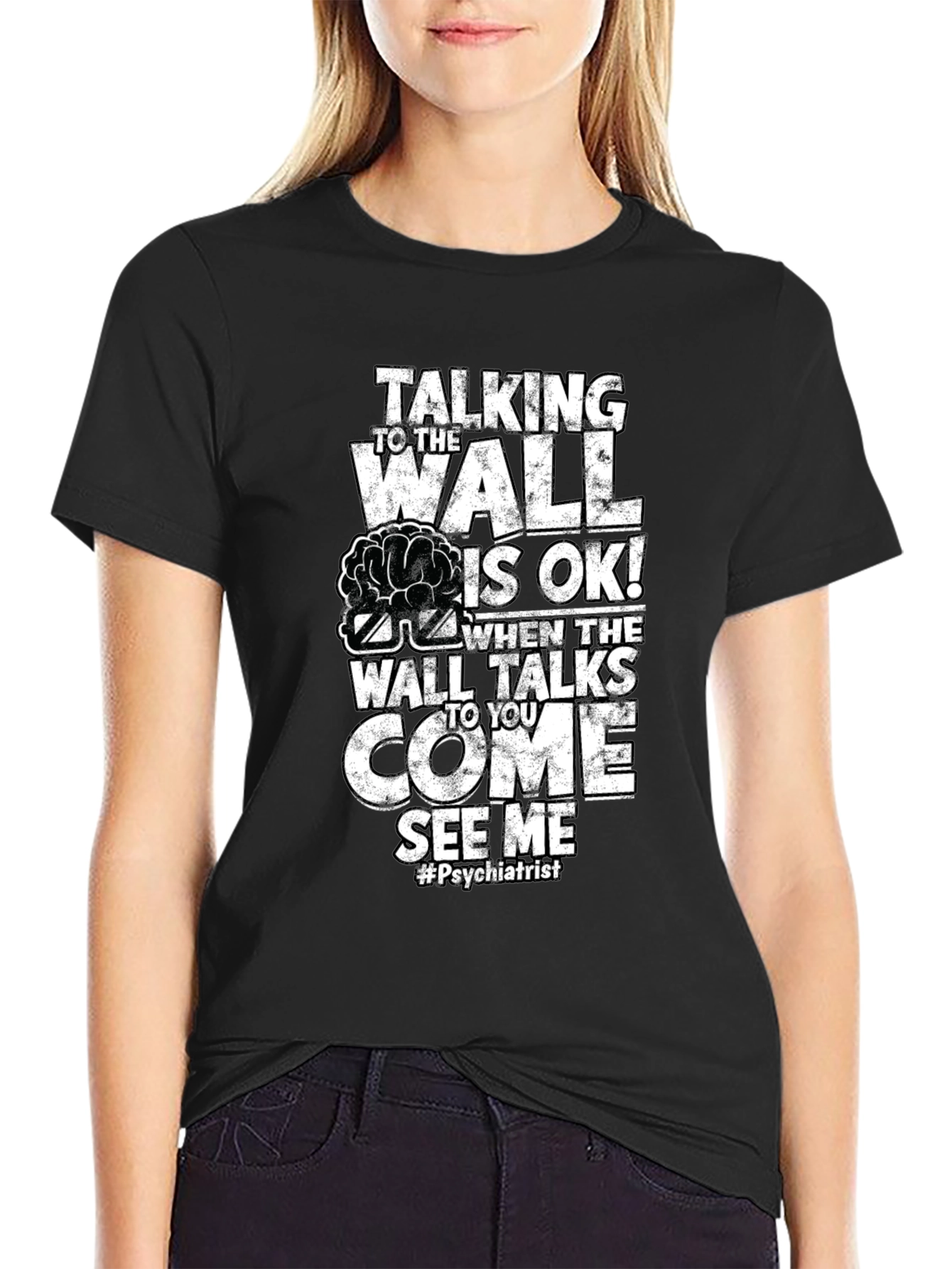 Talking Wall Psychiatrist Humor T-Shirt