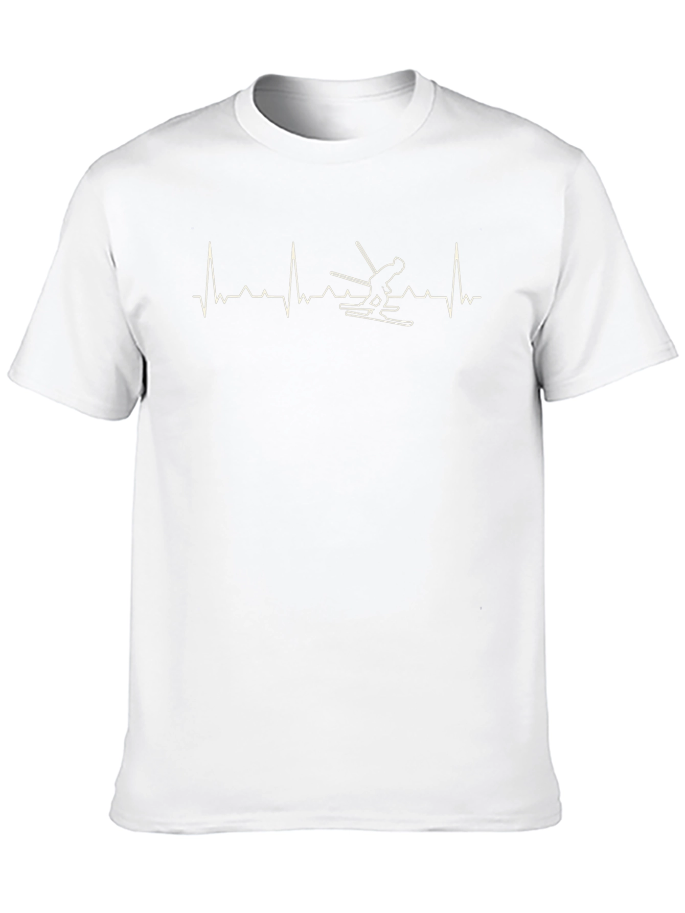 Heartbeat Skiing T-Shirt - Black