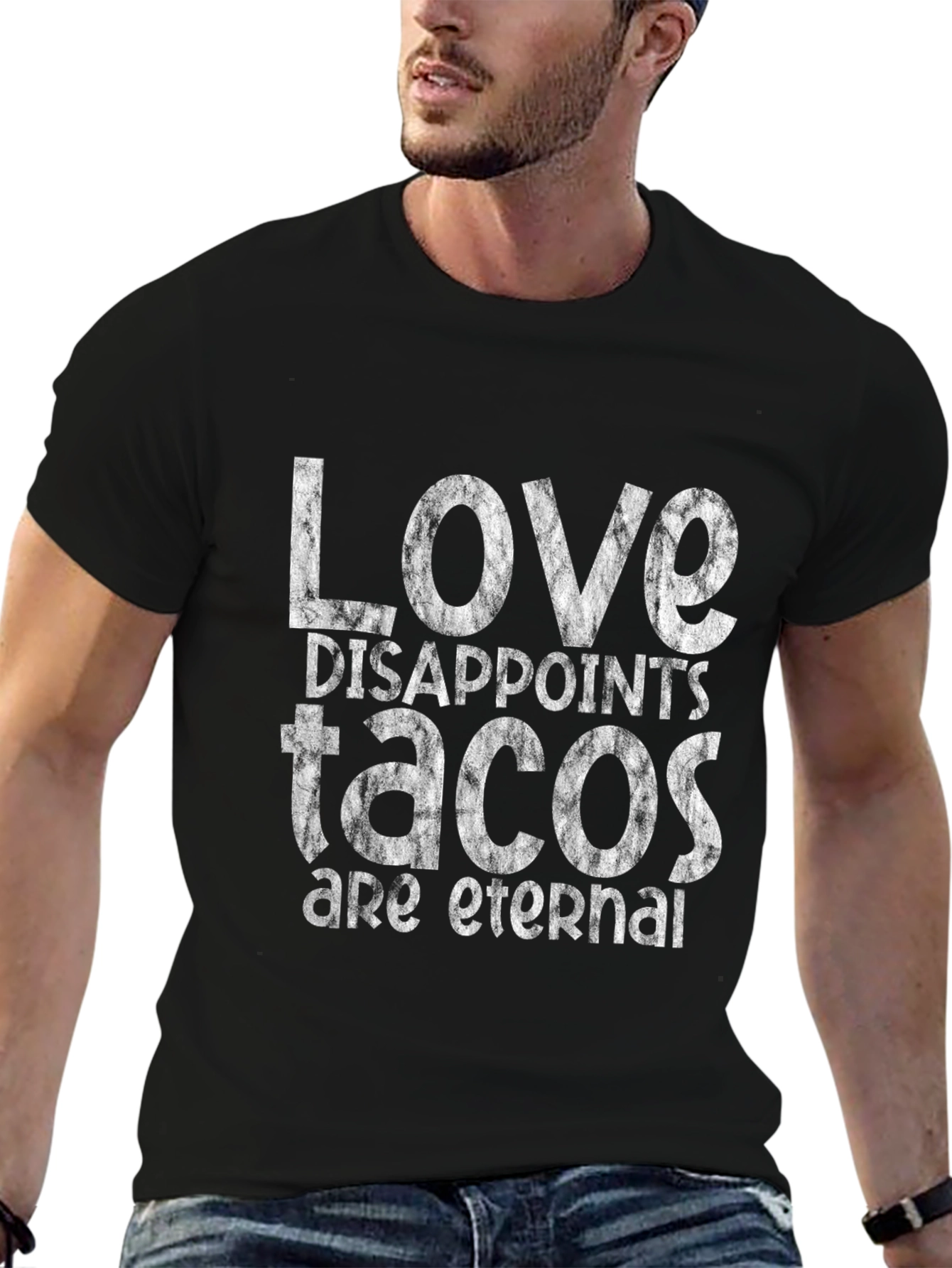 Love Disappoints Tacos Are Eternal Graphic Tee
