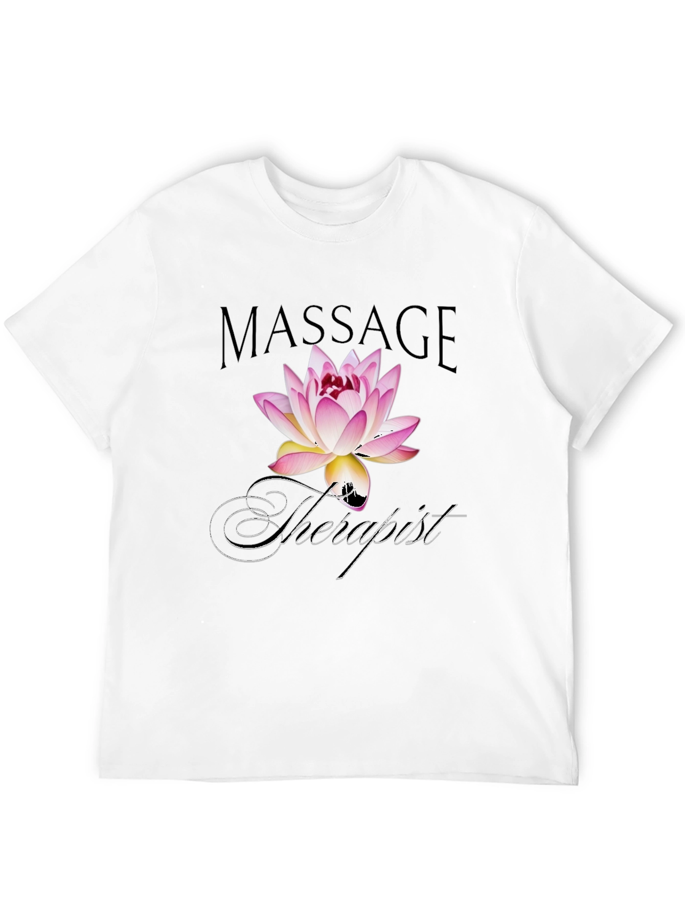 Massage Therapist Lotus Flower Graphic T-Shirt