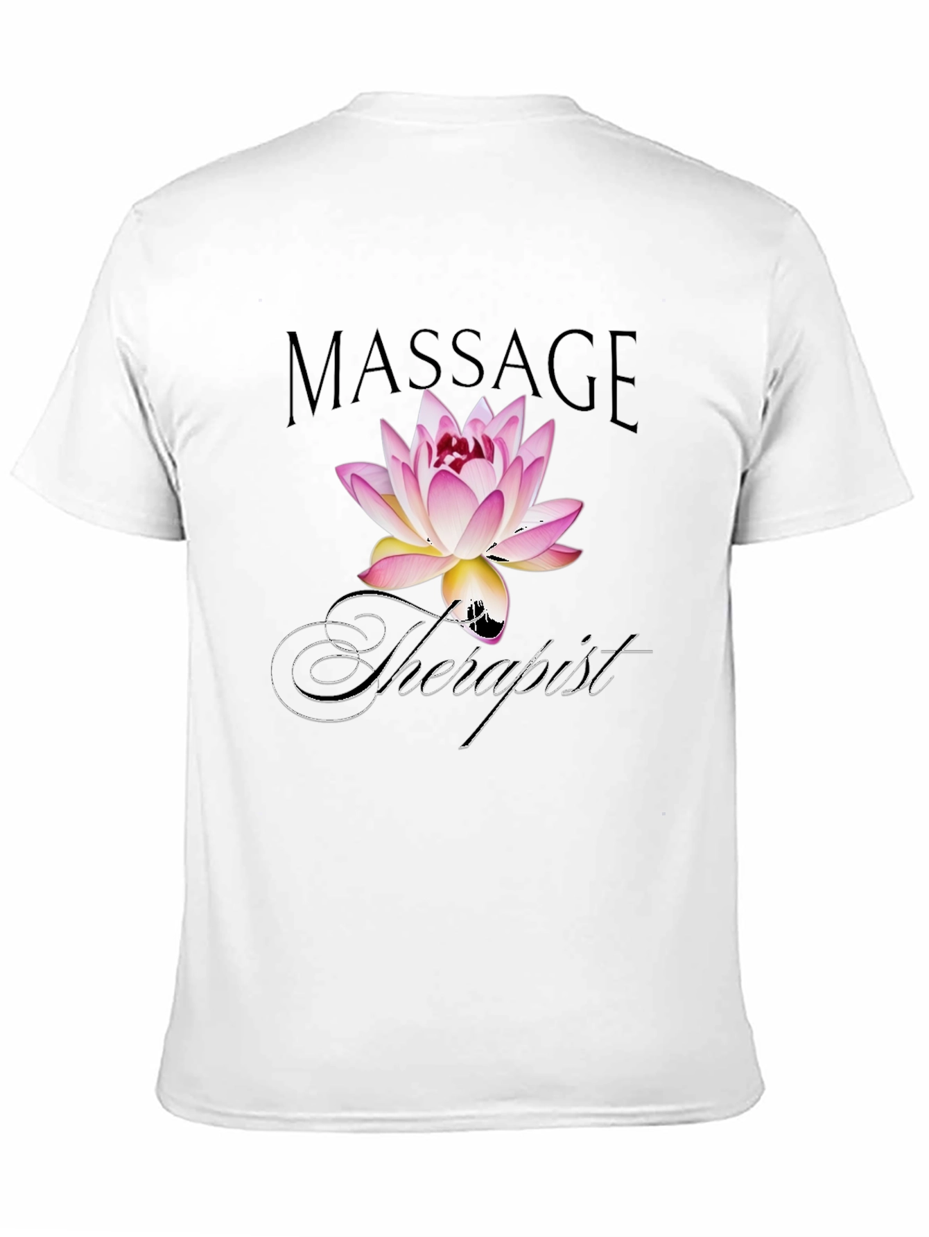 Massage Therapist Lotus Flower Graphic T-Shirt