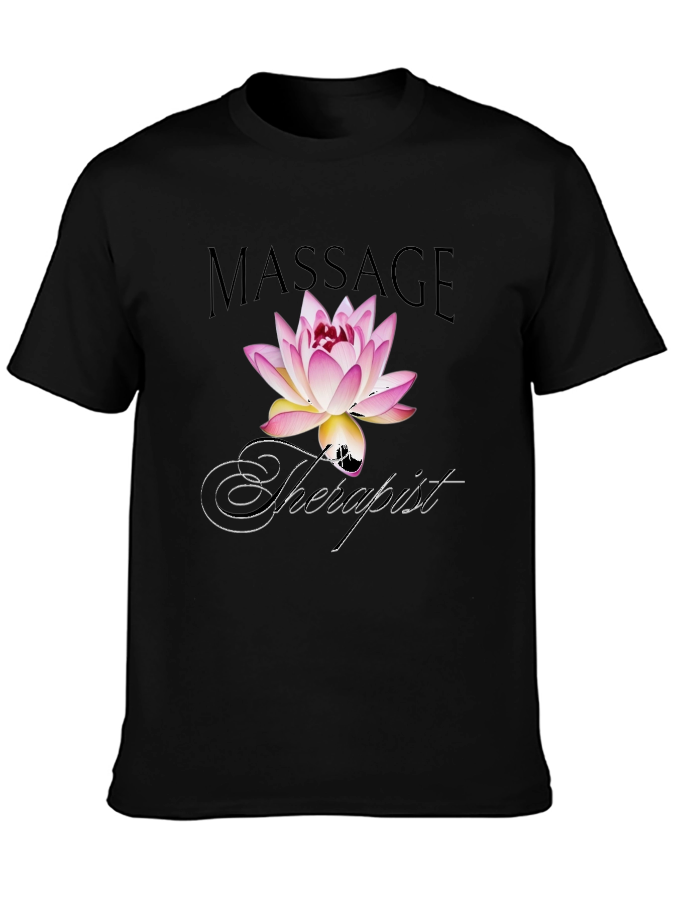Massage Therapist Lotus Flower Graphic T-Shirt