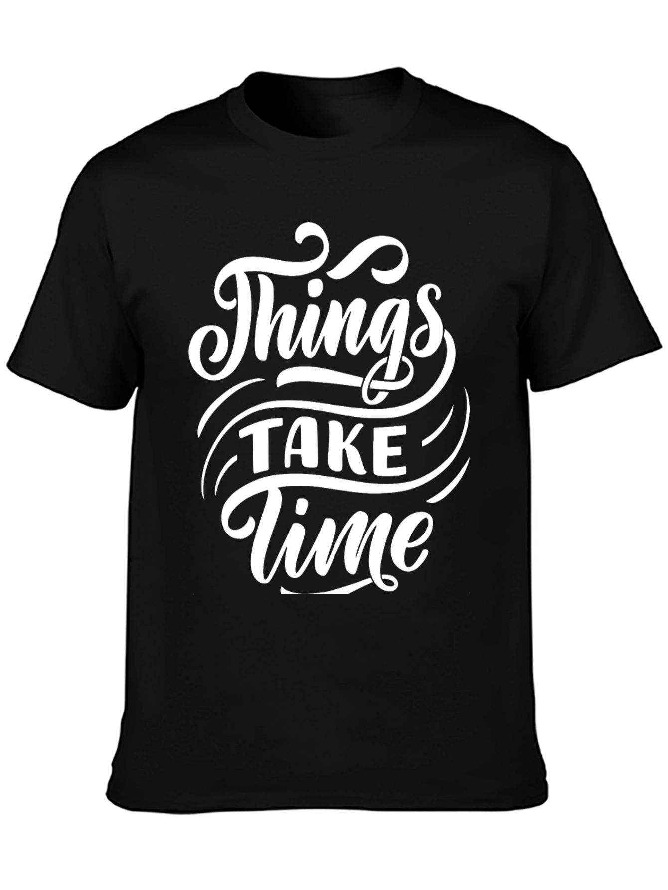 Things Take Time Graphic Tee - Black