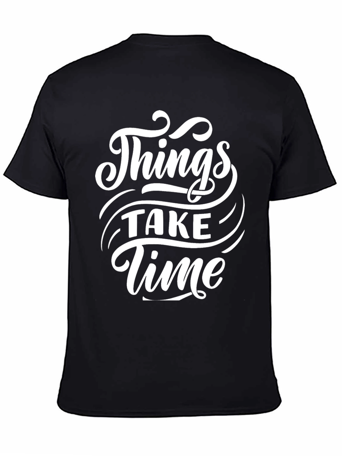 Things Take Time Graphic Tee - Black