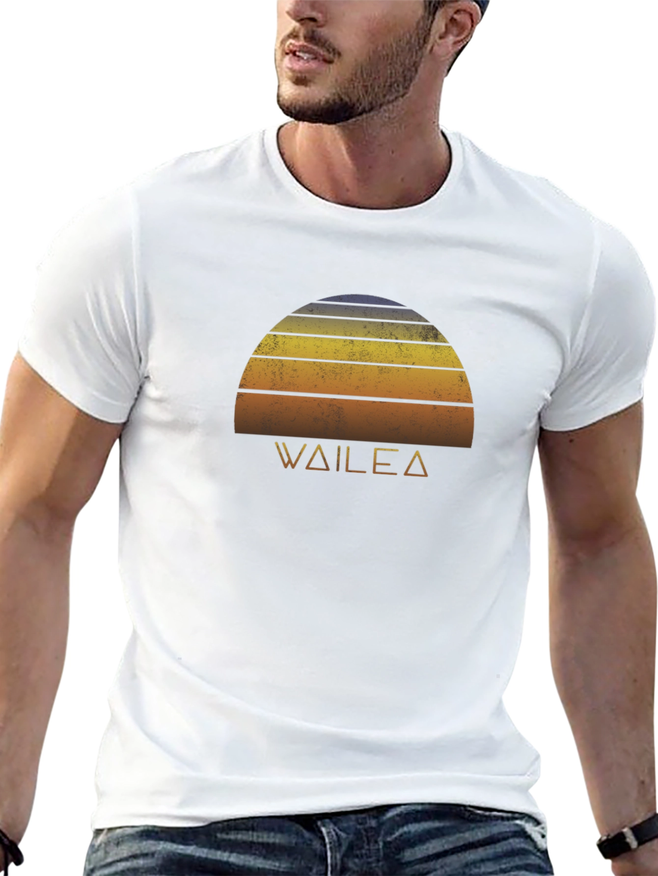 Wailea Sunset Graphic Tee - Retro Style T-Shirt